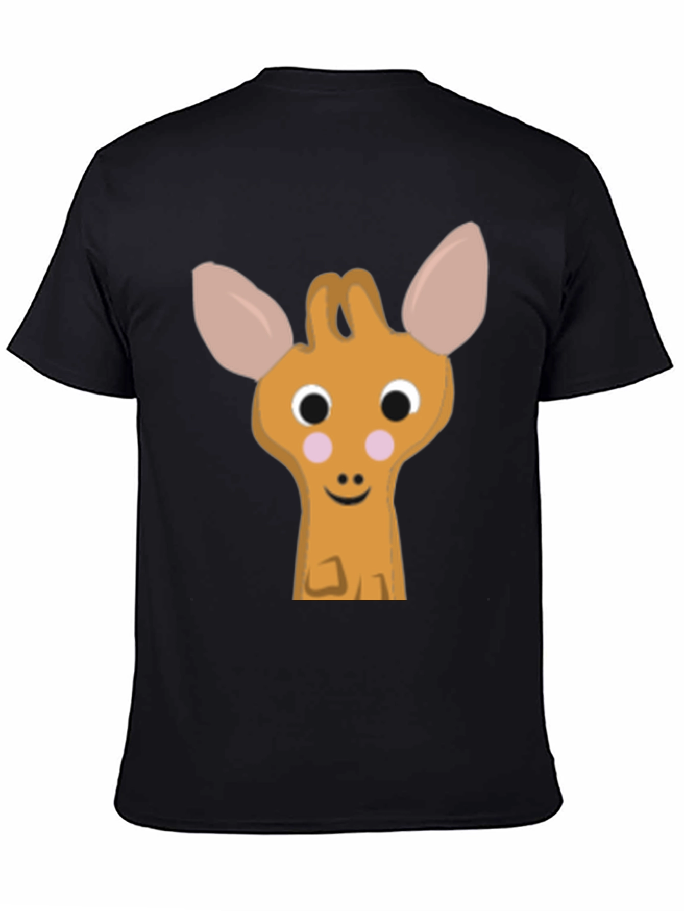 Black Cute Giraffe Graphic Tee - Soft Cotton Comfort view 4