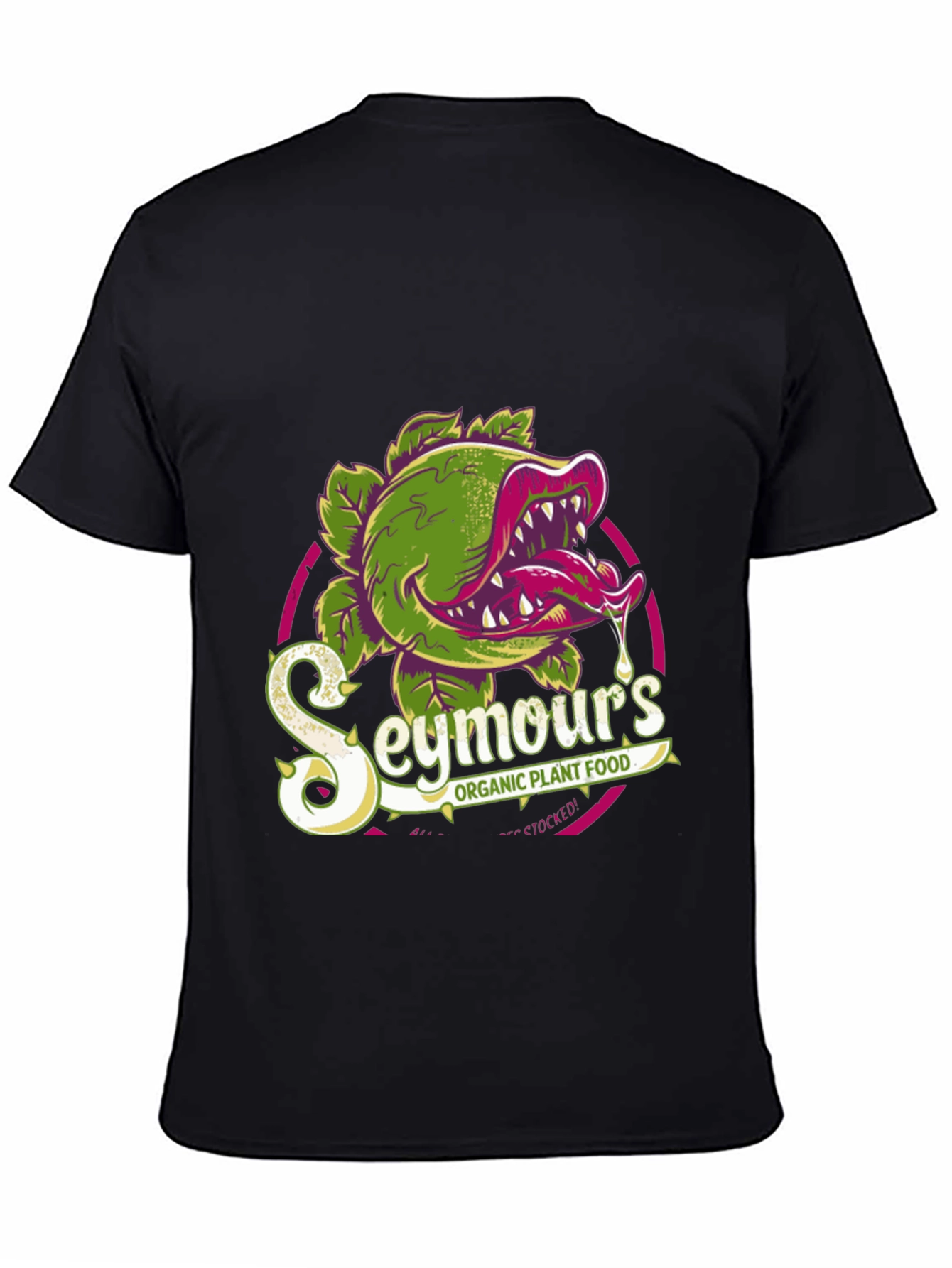 Black Seymour's Organic Plant Food T-Shirt view 4