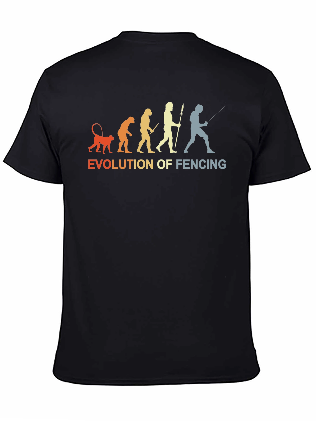 Black Evolution of Fencing Graphic Tee - Black view 4