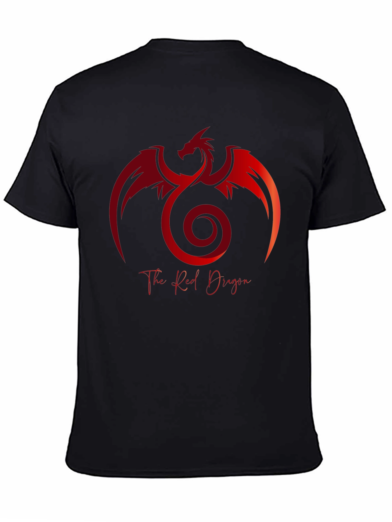 Black The Red Dragon Graphic Tee - Black Cotton Shirt view 4