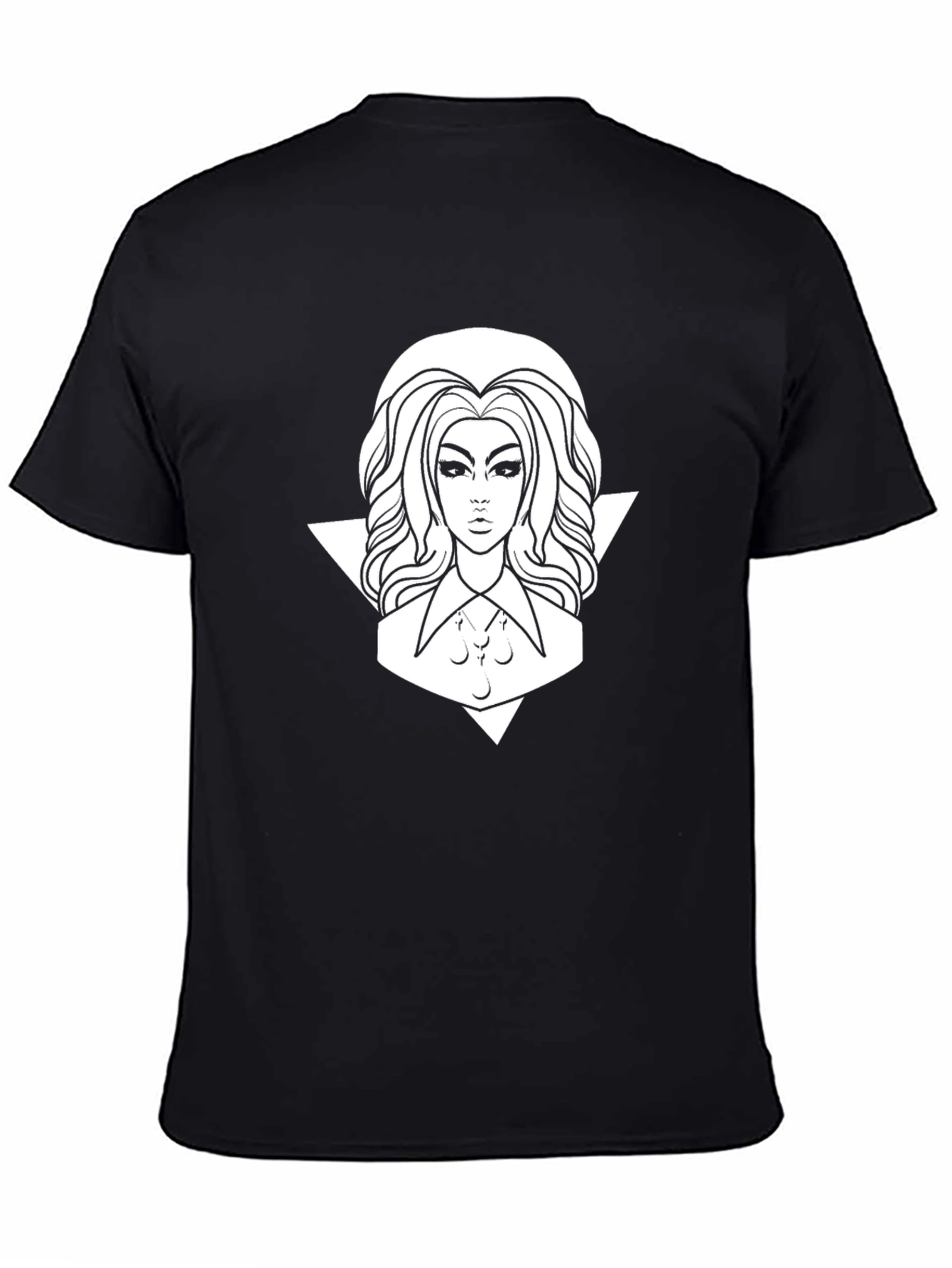 Black Mystic Woman Graphic T-Shirt - Black Cotton Tee view 4