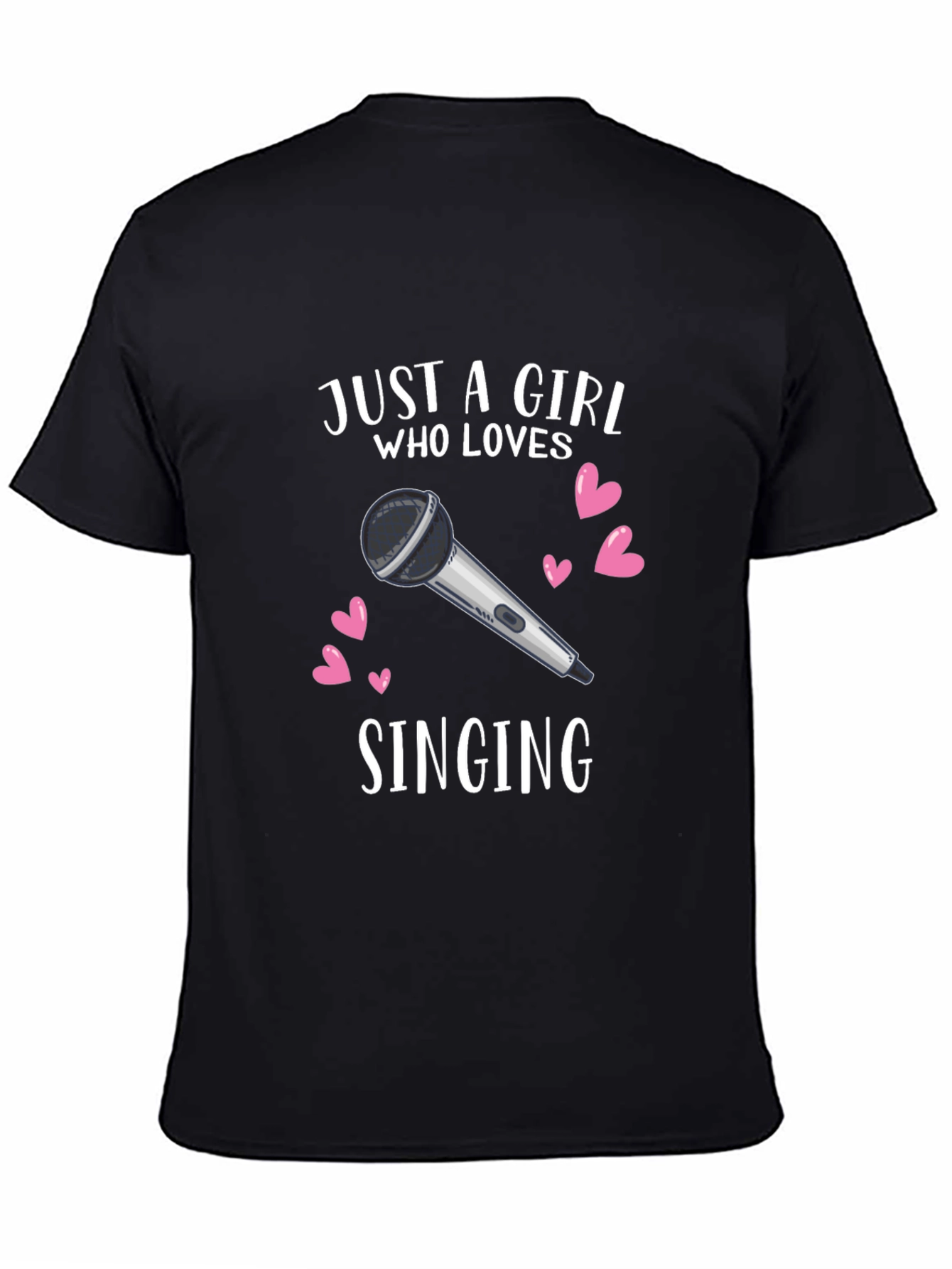 Black Girl Who Loves Singing Graphic T-Shirt view 4