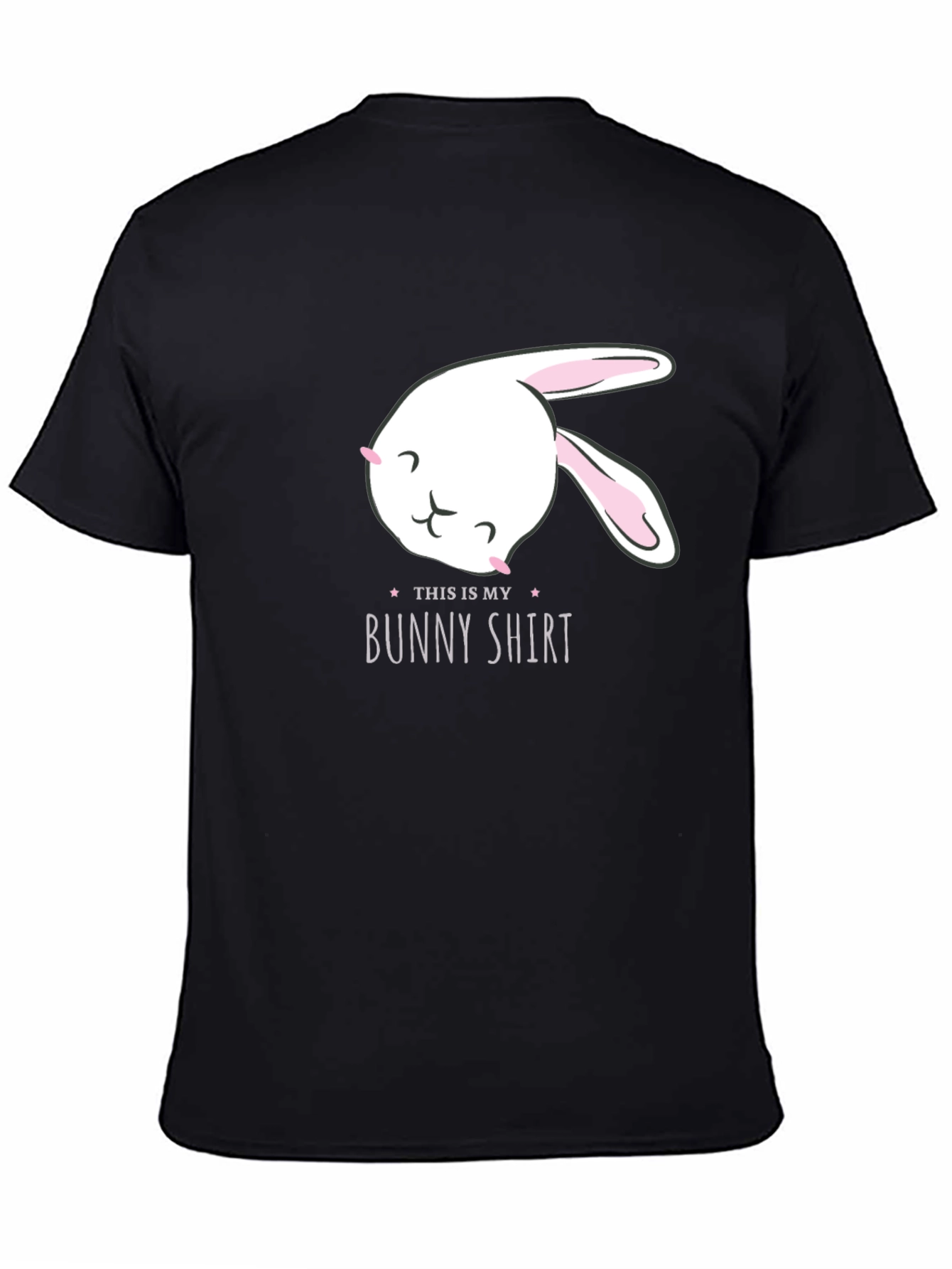 Black Cute Bunny Shirt - This is My Bunny Shirt view 4