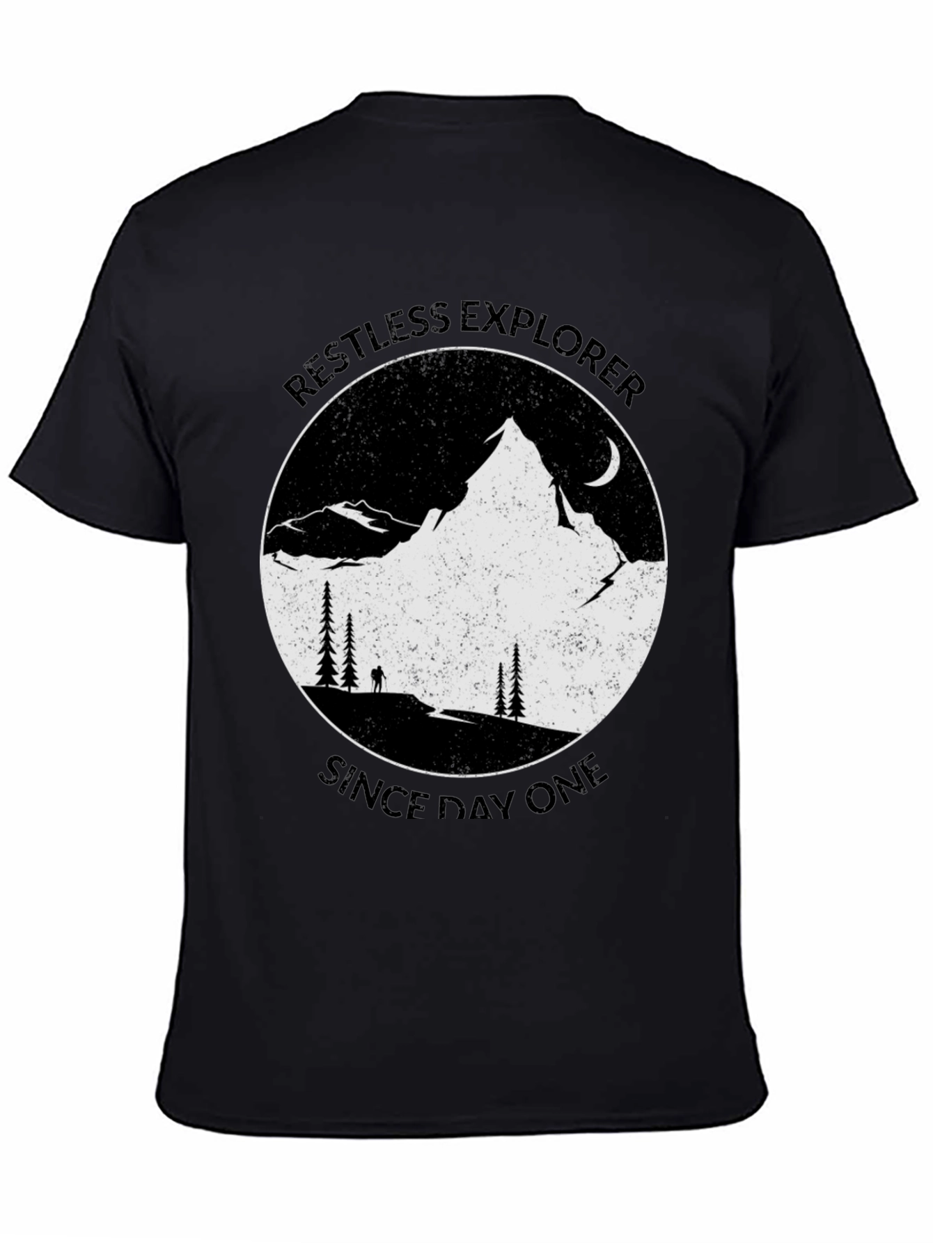 Black Restless Explorer Graphic Tee - Adventure Awaits! view 4