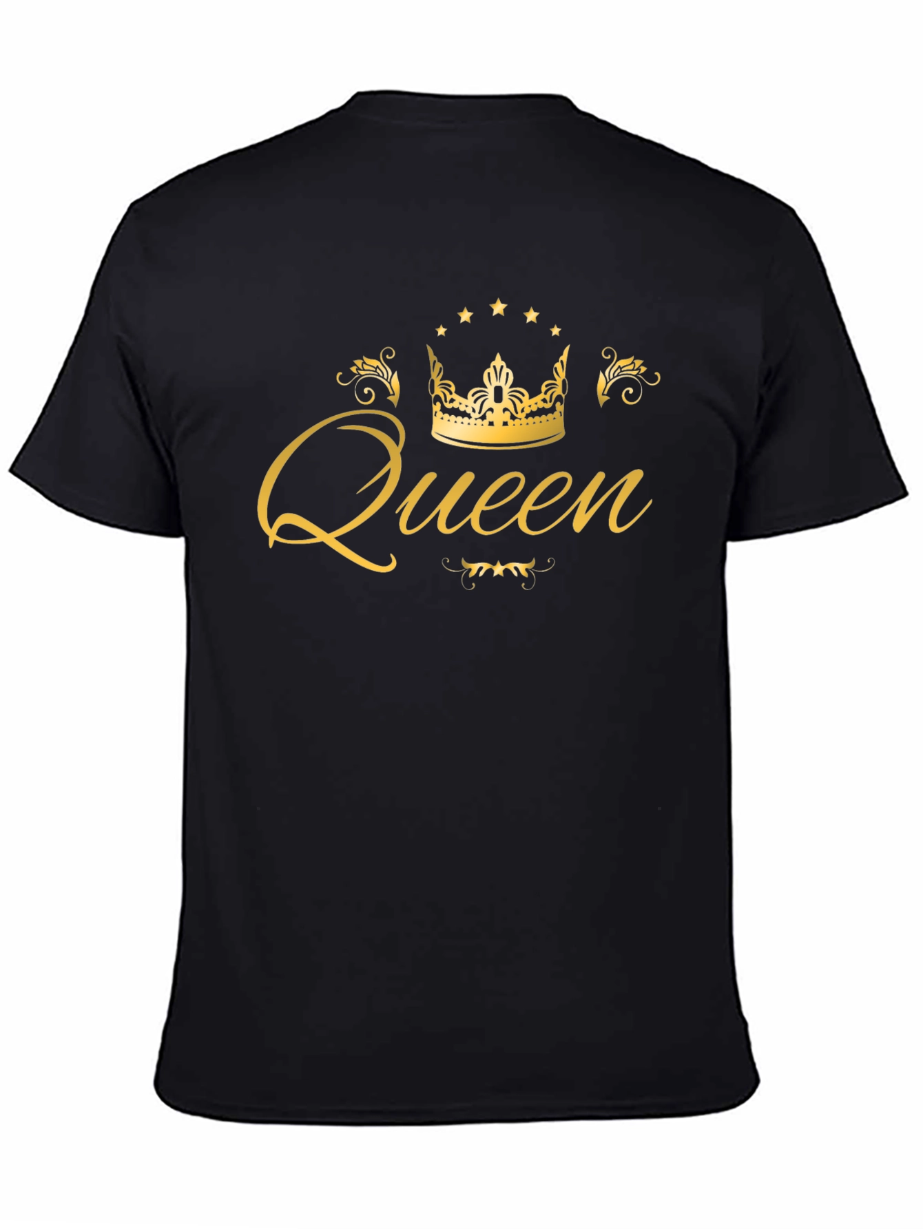 Black Queen Crown Graphic T-Shirt - Black view 4
