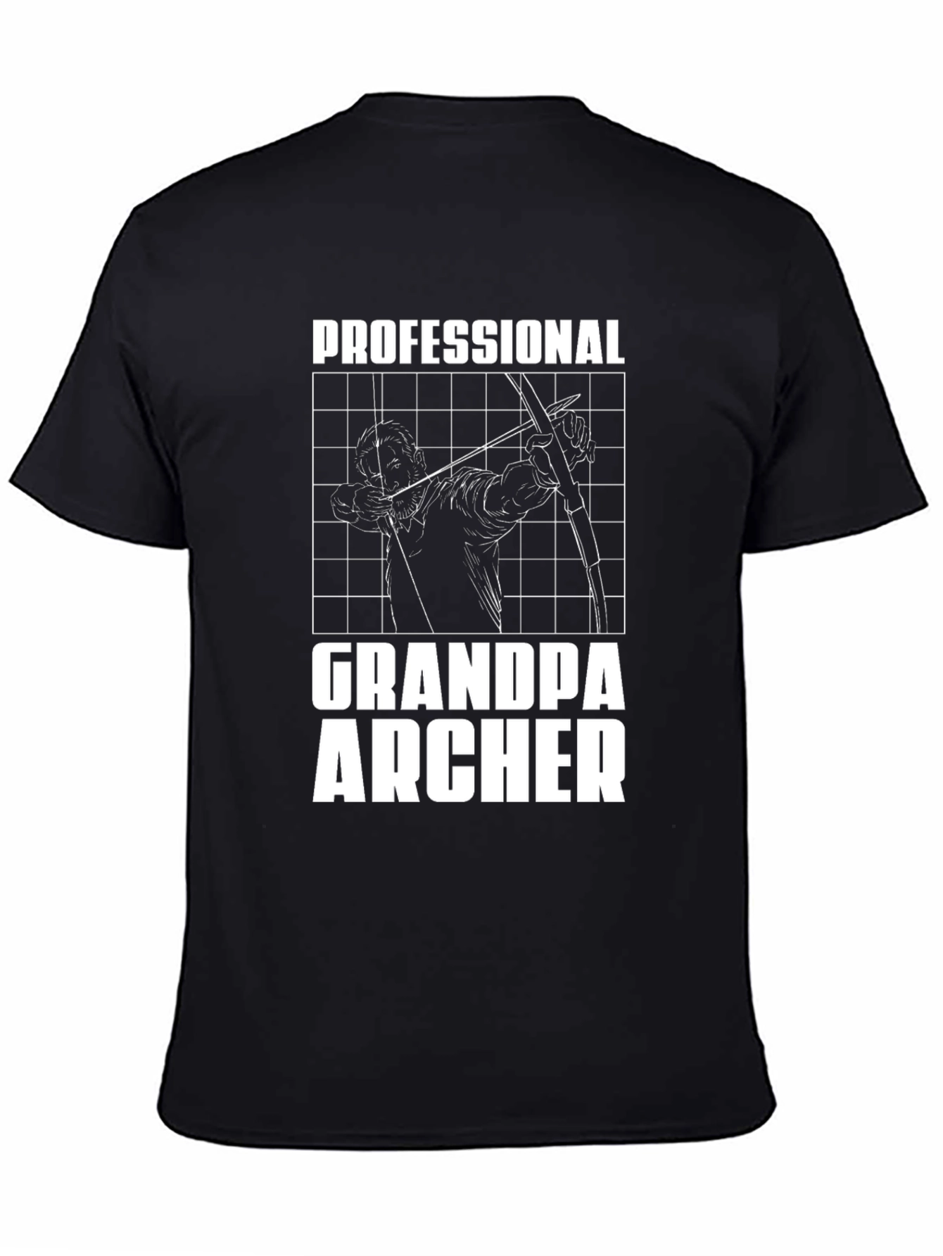 Black Grandpa Archer T-Shirt - Professional Archer Graphic Tee view 4
