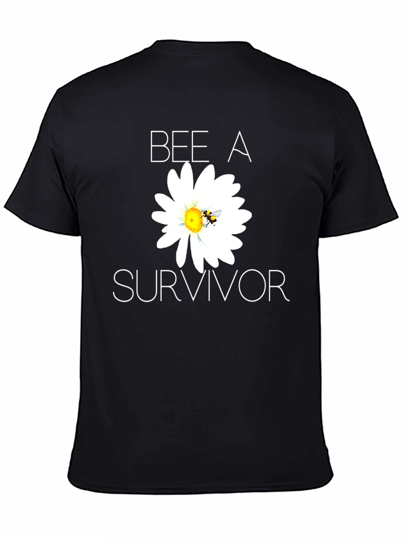 Black Bee A Survivor T-Shirt - Black Cotton Blend view 4
