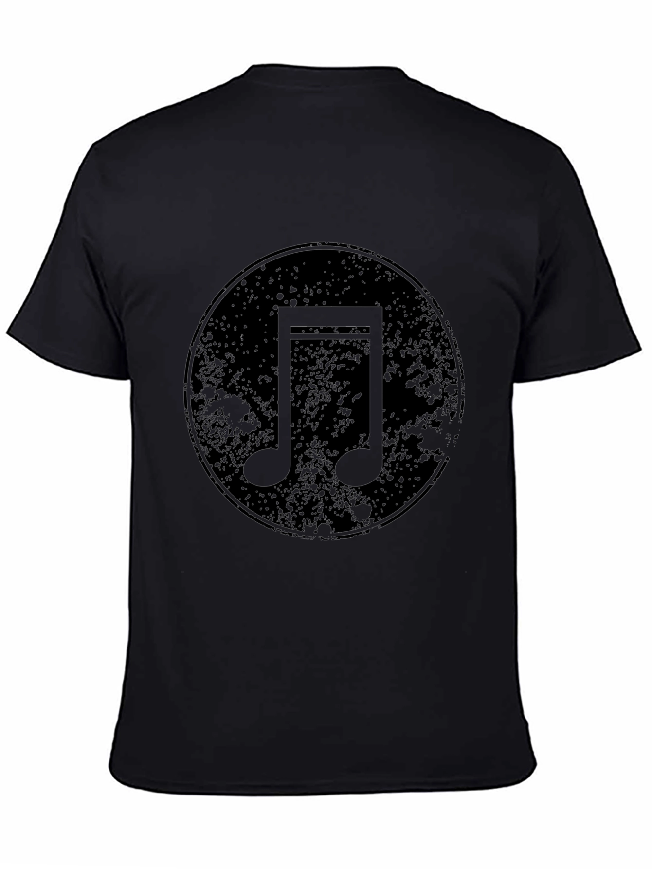Black Music Note Graphic Black T-Shirt view 4