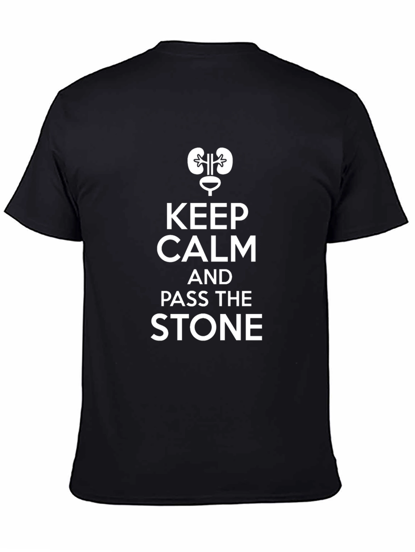 Black Keep Calm and Pass the Stone Graphic Tee view 4