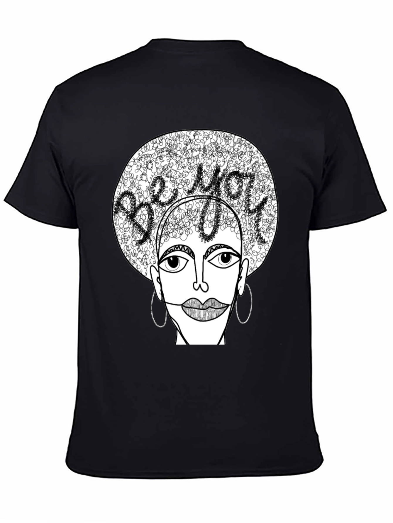 Black Be You Graphic Tee - Unique Artistic Design view 4