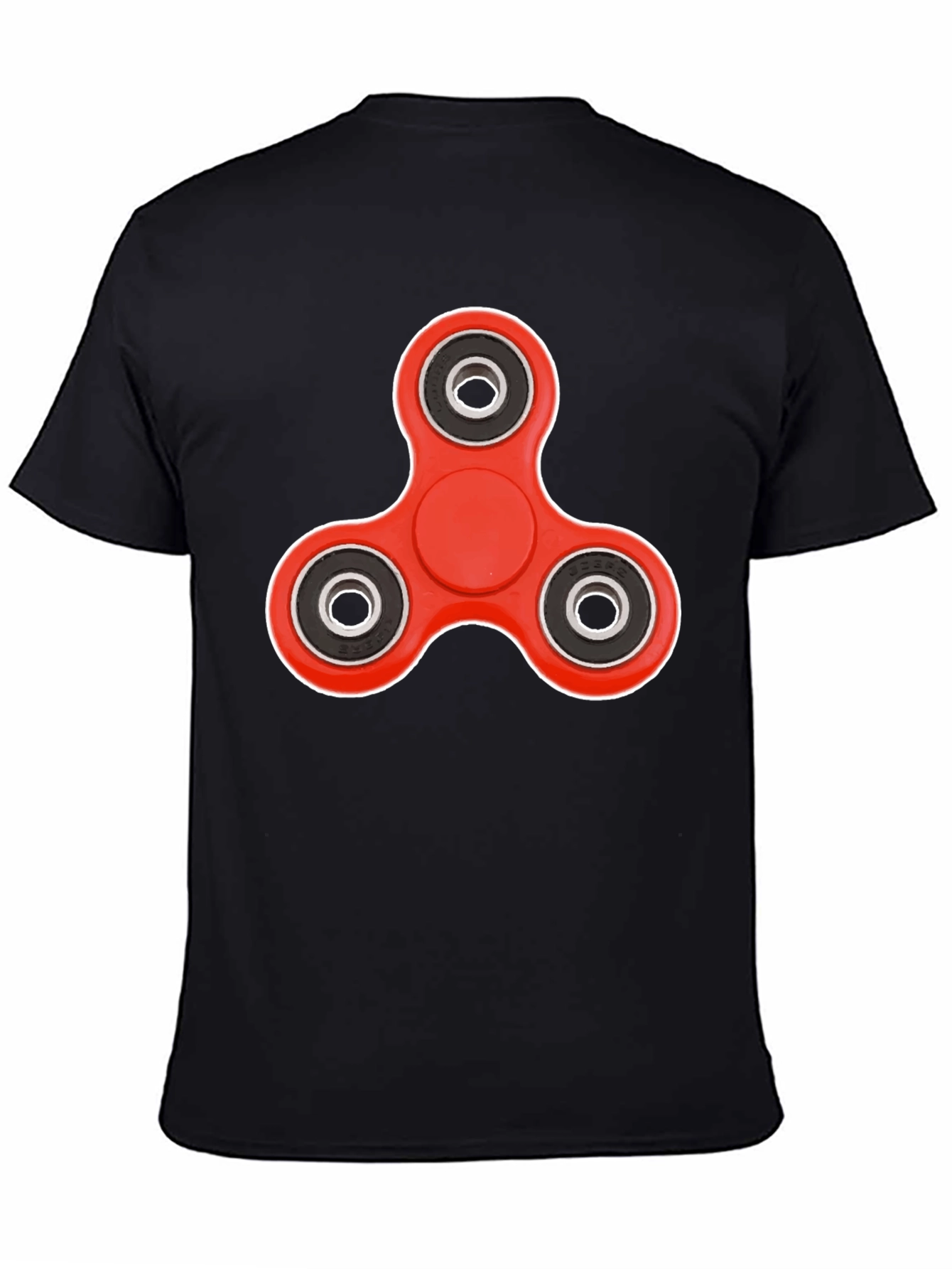 Black Fidget Spinner Graphic Tee - Trendy Casual Wear view 4