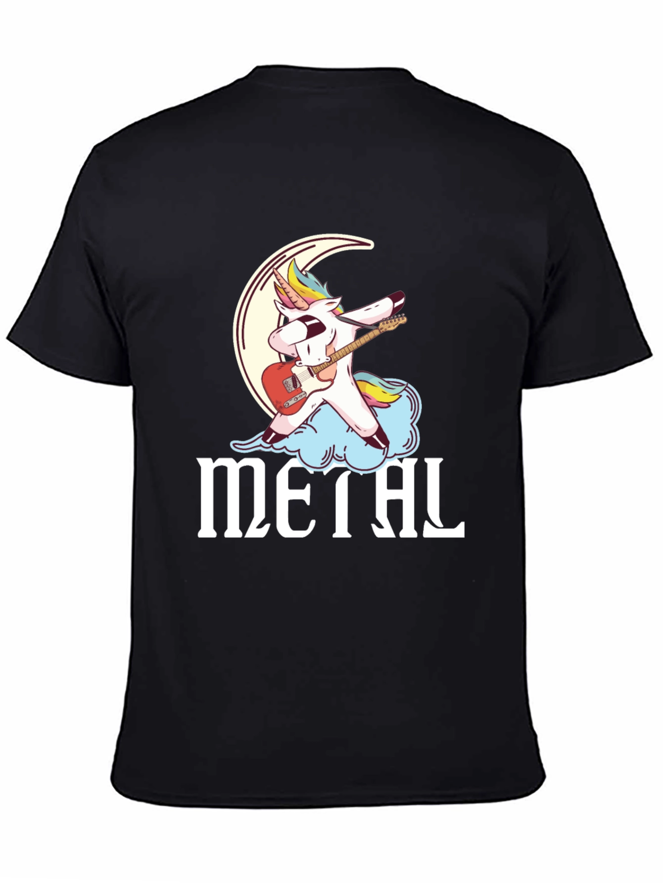 Black Unicorn Metal Dab T-Shirt - Rock On! view 4
