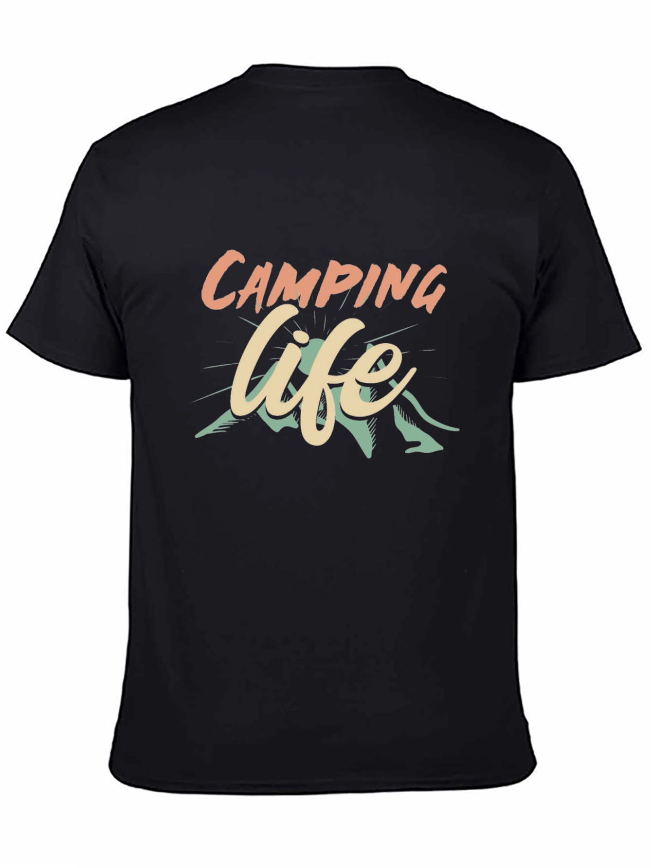 Black Camping Life Graphic Tee view 4