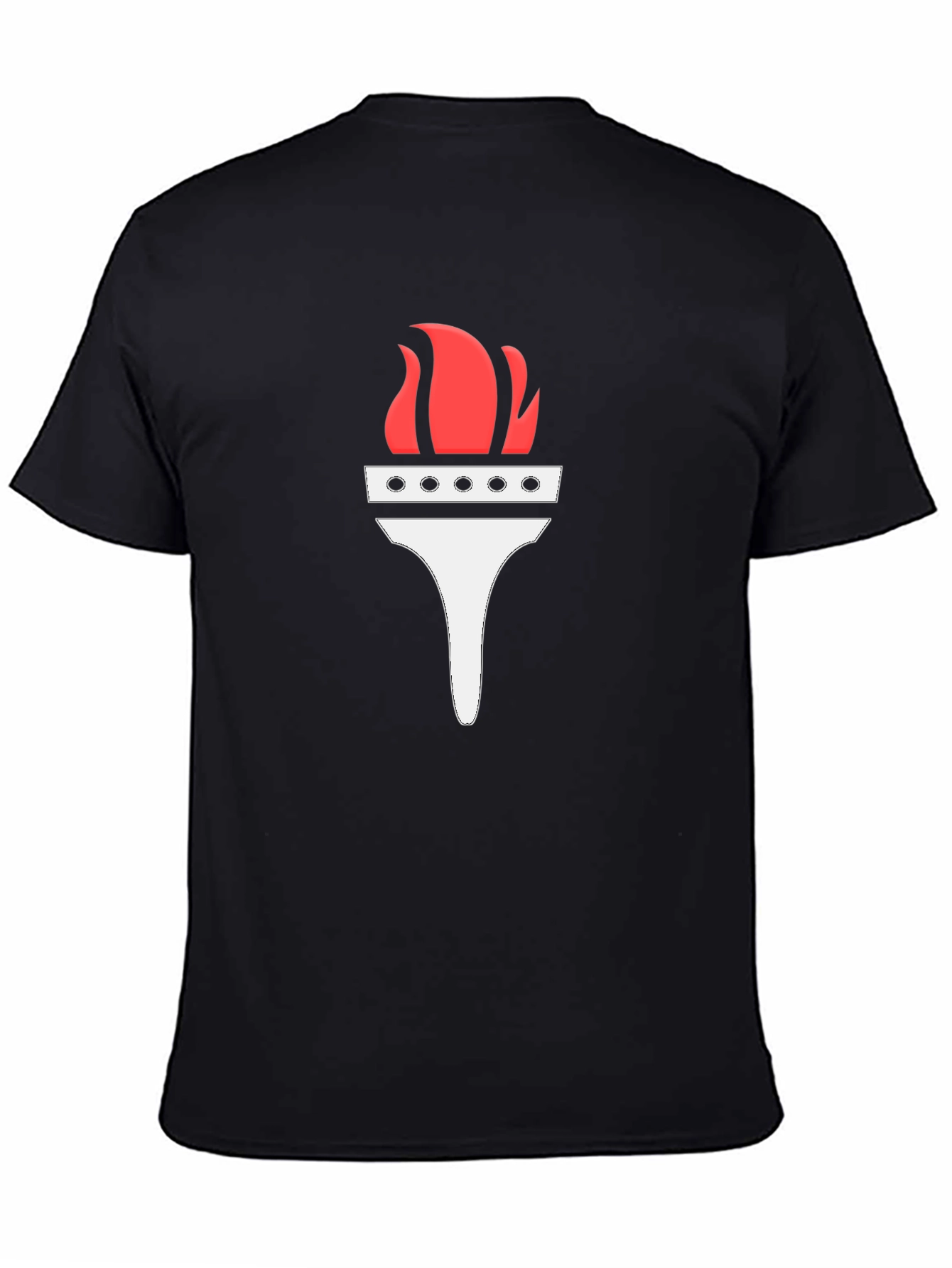 Black Torch Graphic Tee - Black Cotton T-Shirt view 4