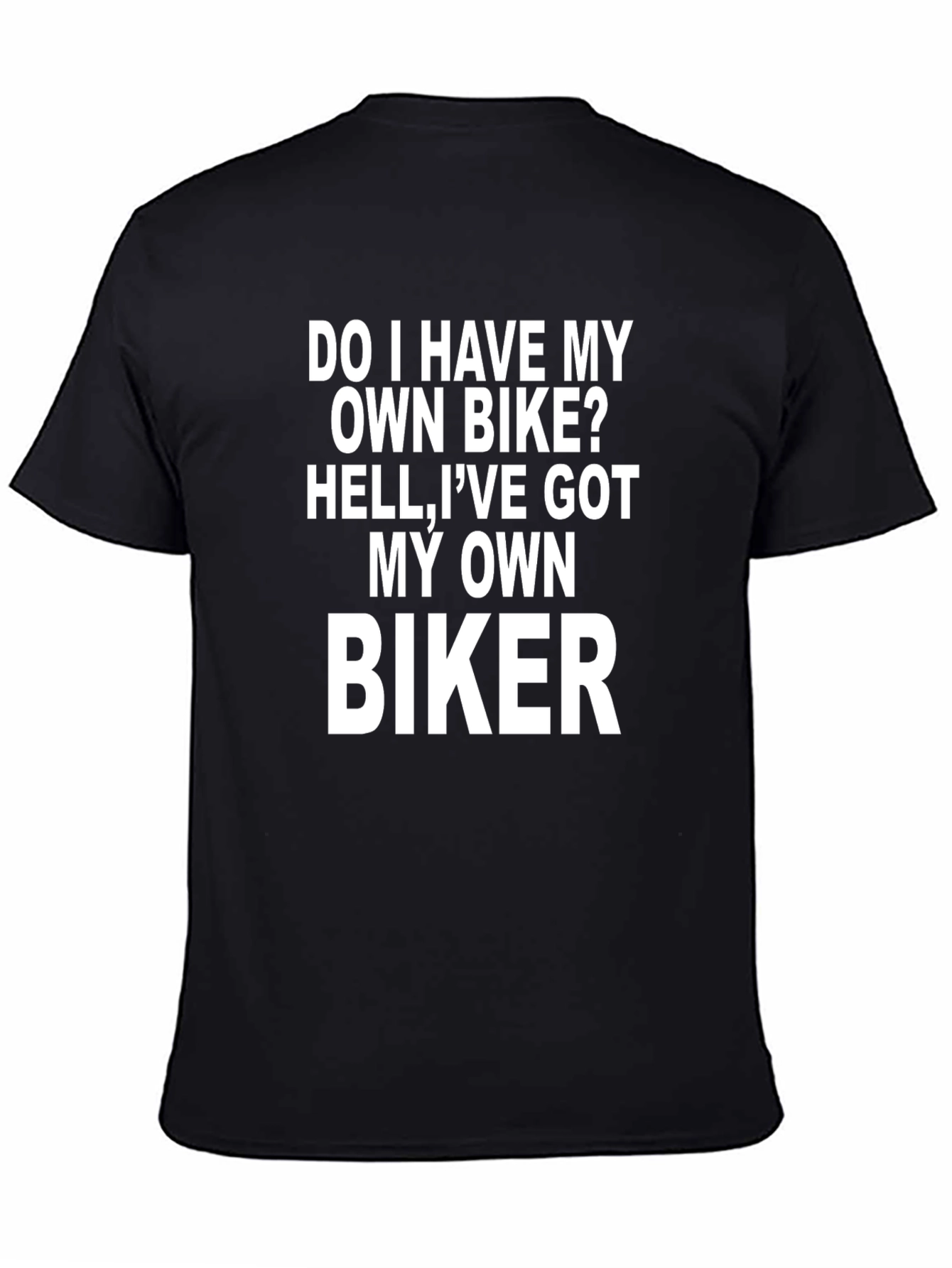 Black Own Biker T-Shirt - Funny Novelty Graphic Tee view 4