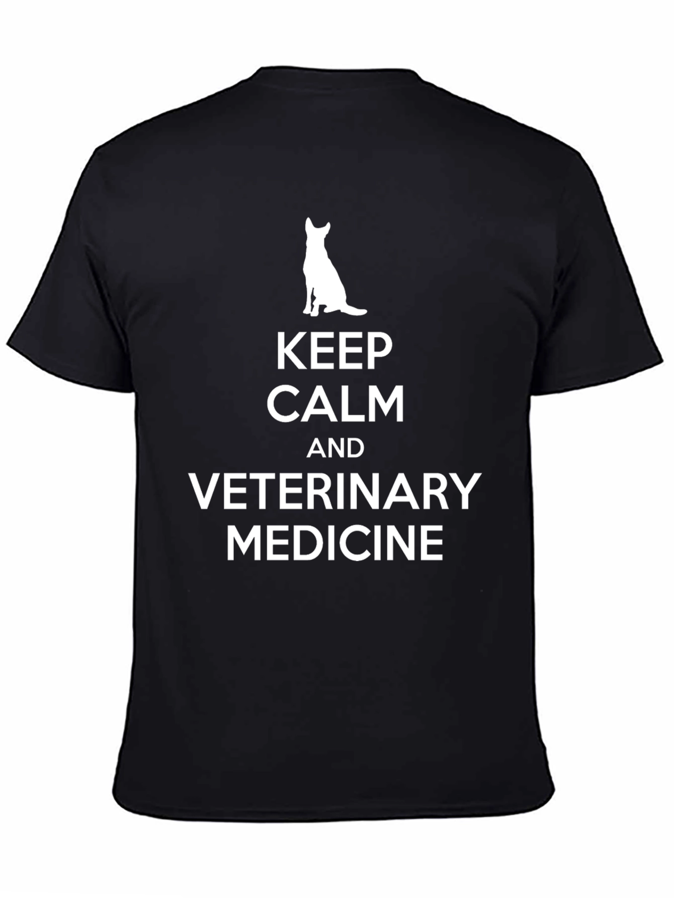Black Keep Calm Veterinary Medicine T-Shirt view 4