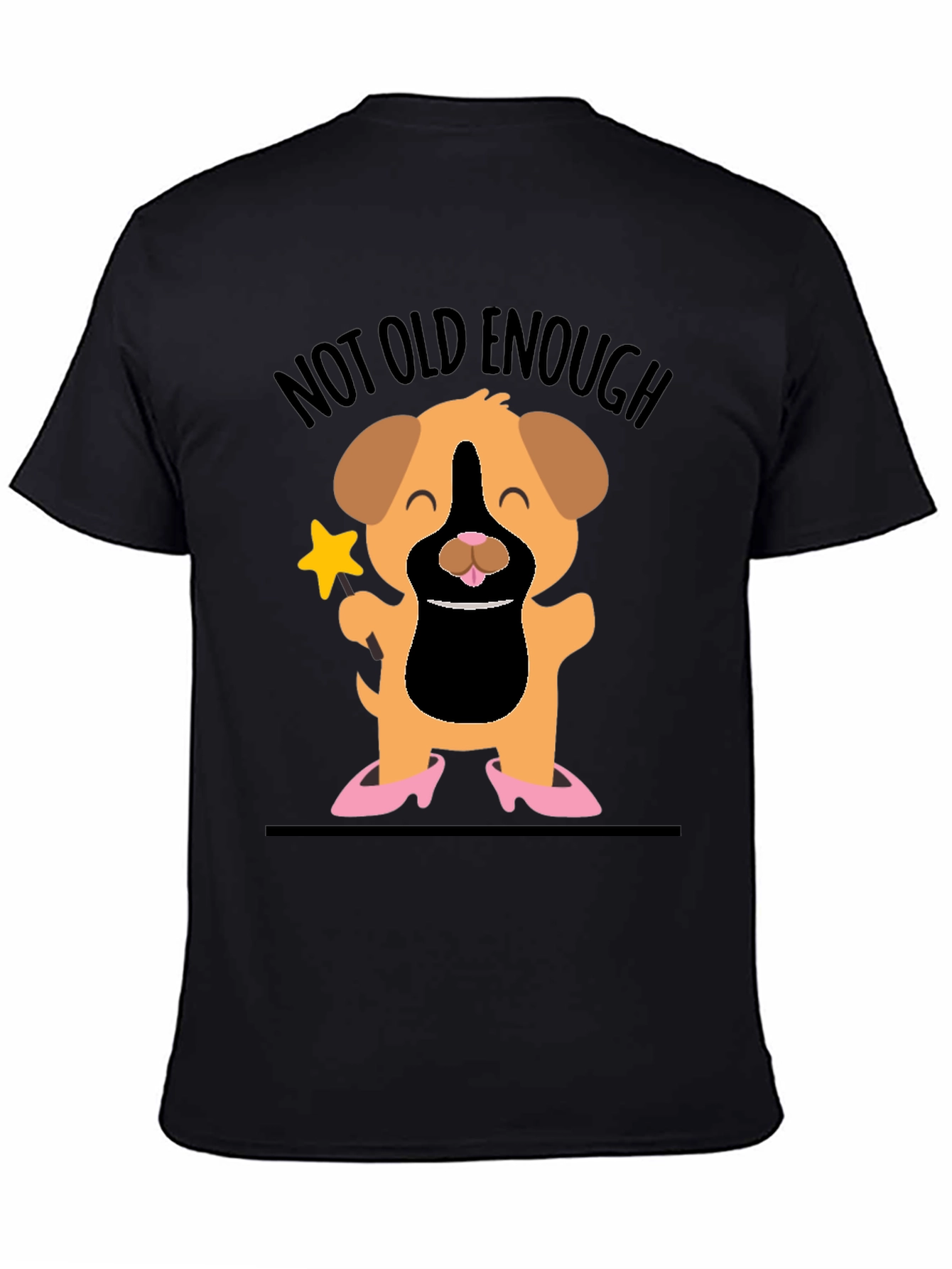 Black Not Old Enough Graphic Tee view 4