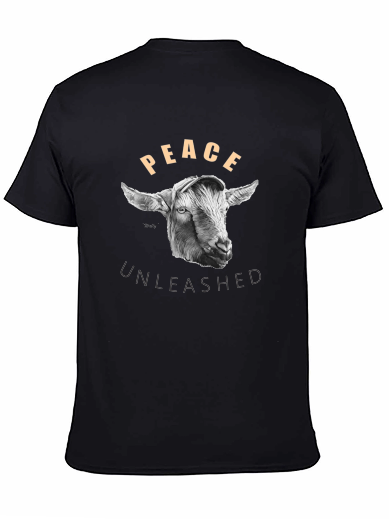 Peace Unleashed Goat Graphic Tee - Black - 4
