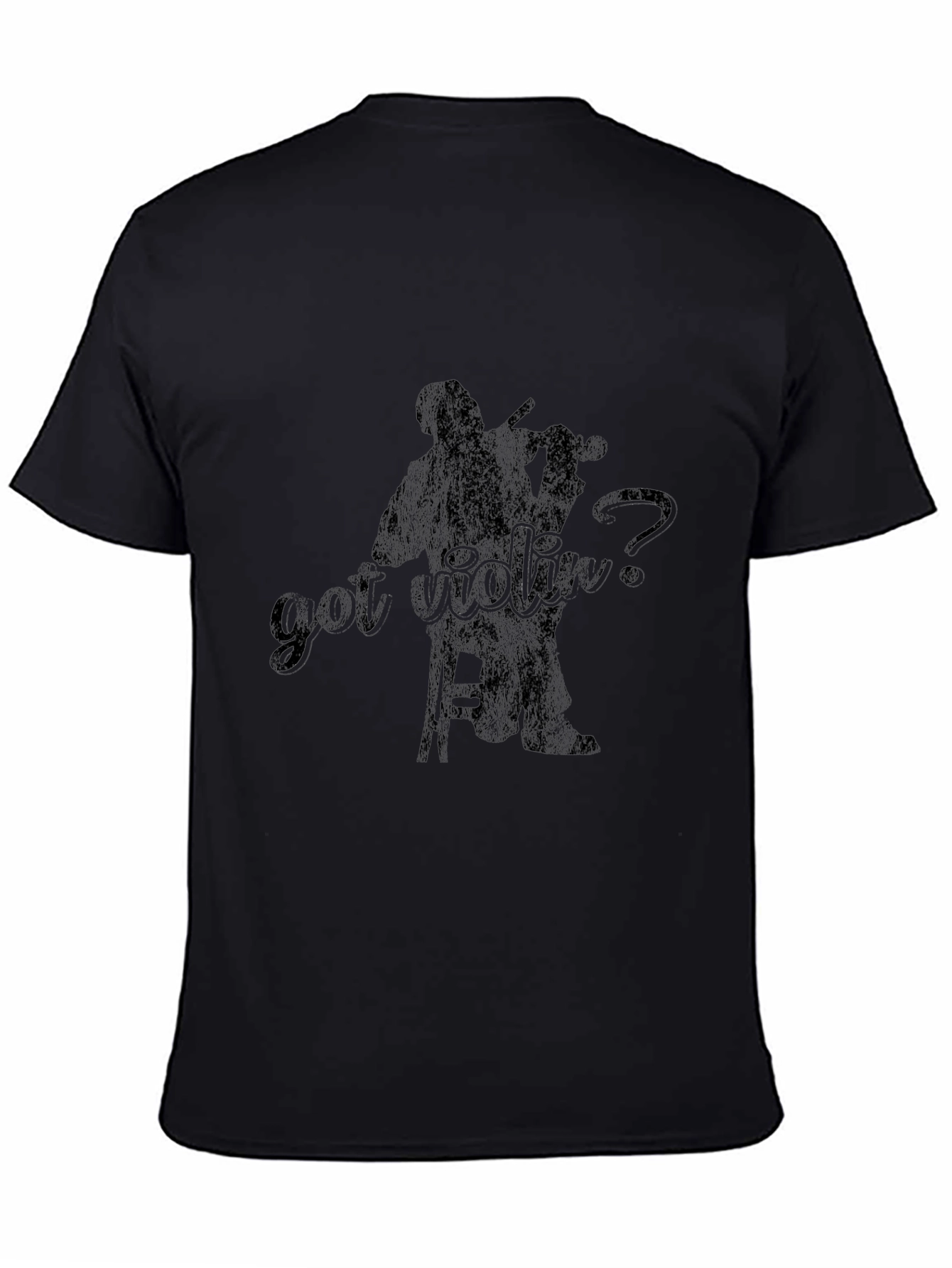 Black Got Violin? Black T-Shirt view 4