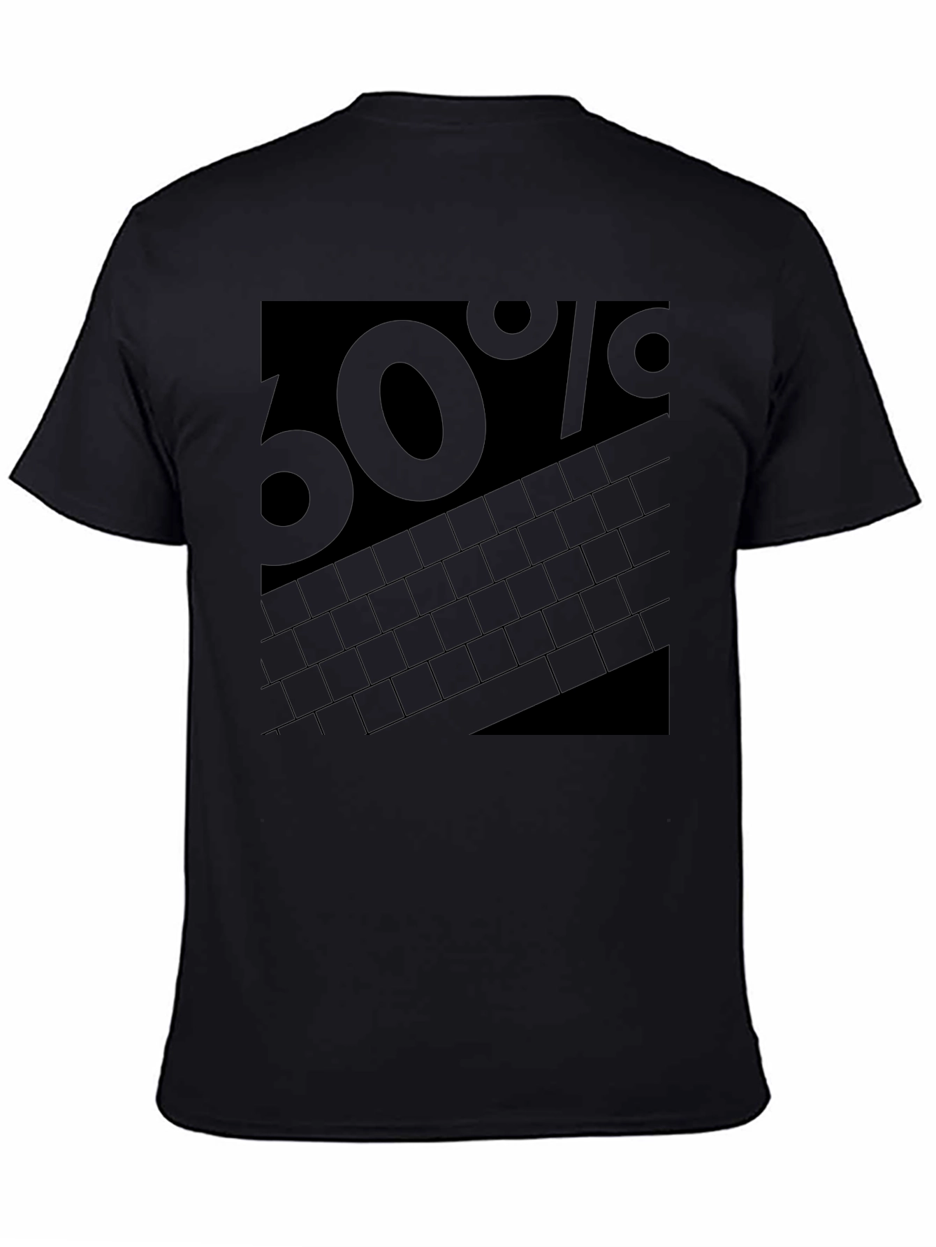 Black Men's Black "60%" Graphic T-Shirt view 4