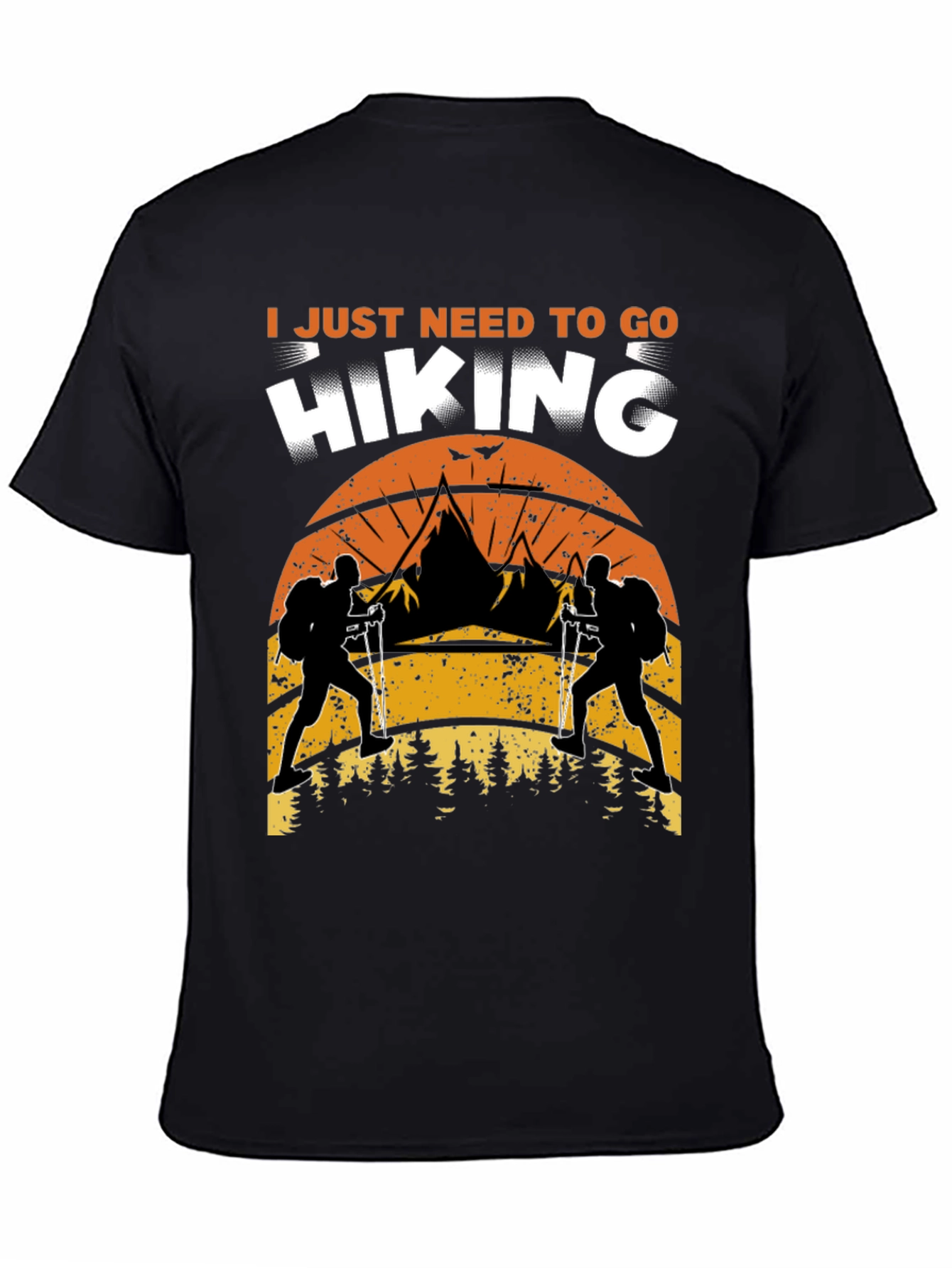 Black Hiking Adventure T-Shirt - Nature Explorer view 4