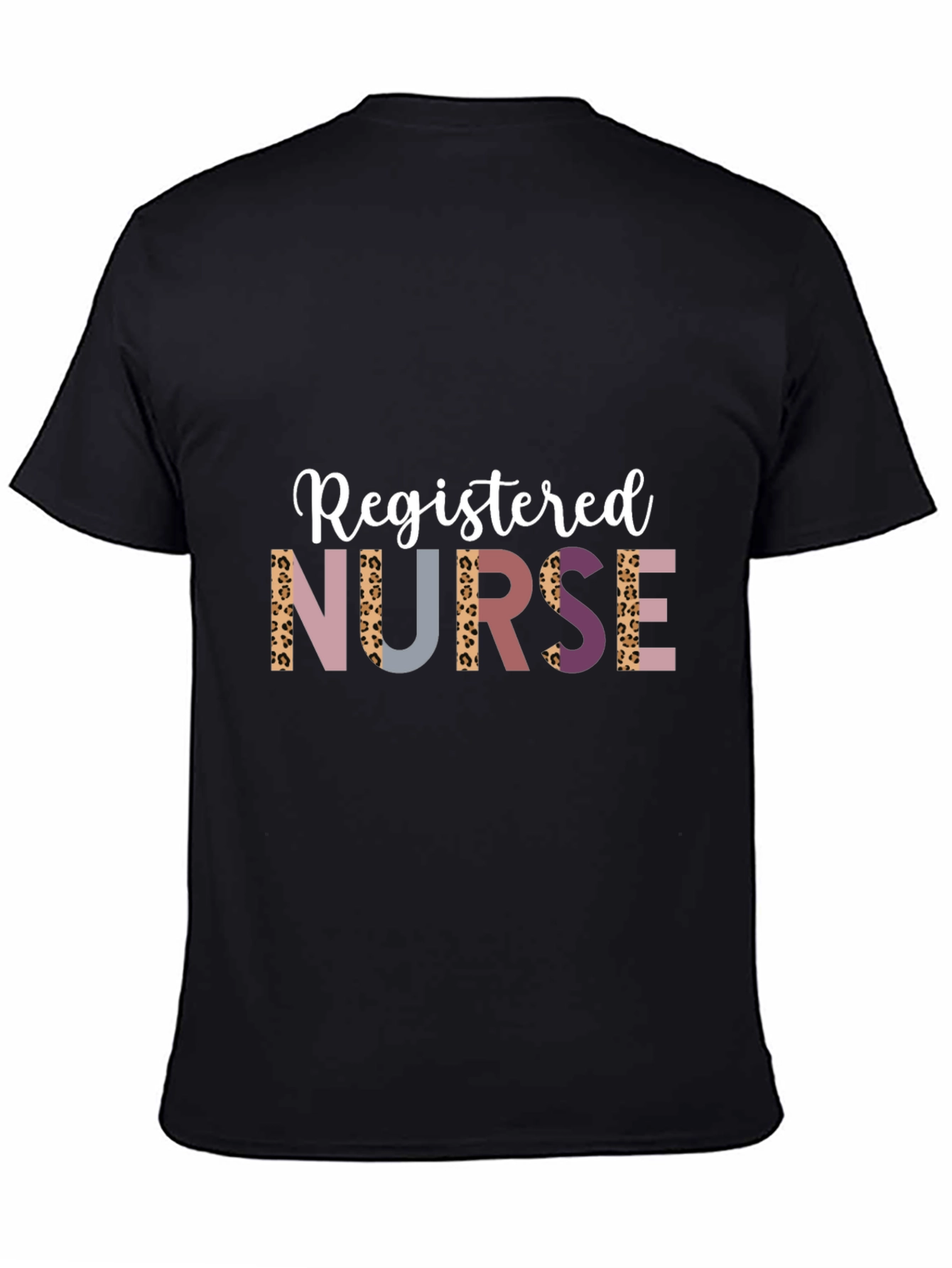 Black Registered Nurse Graphic T-Shirt view 4