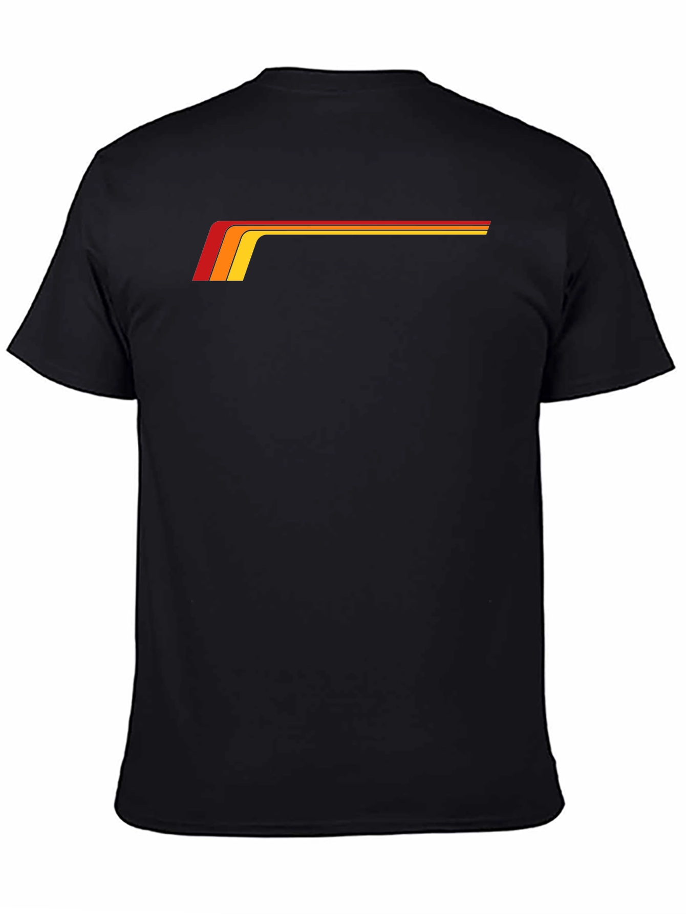 Black Retro Stripe T-Shirt - Vintage Inspired Design view 4