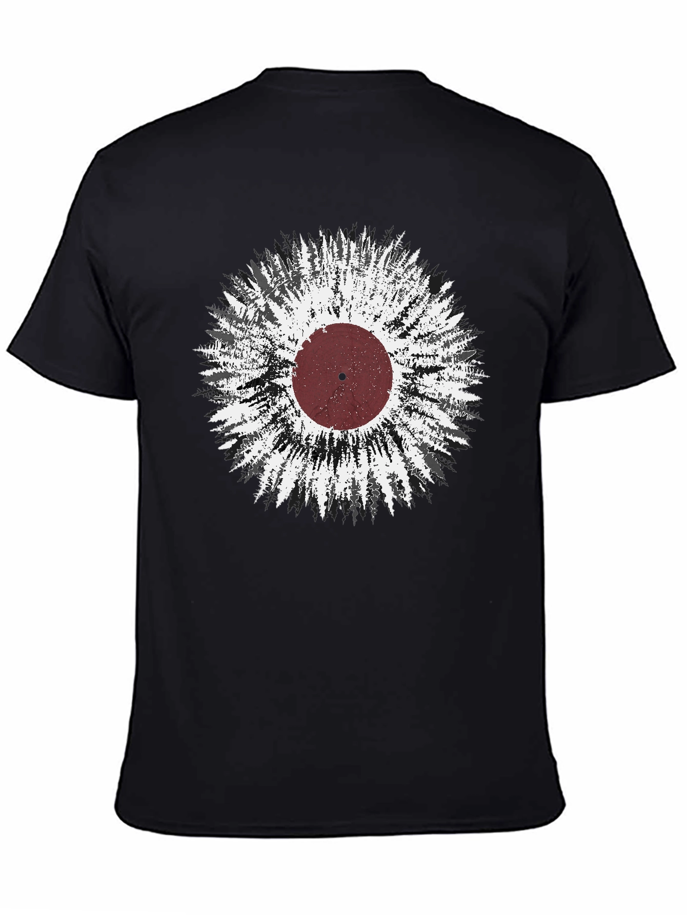 Black Nature Record Graphic T-Shirt view 4