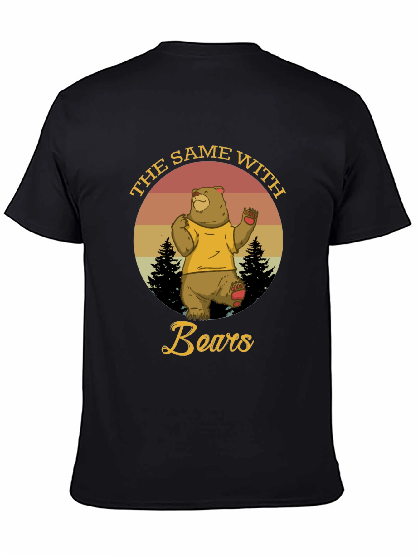Black The Same With Bears Graphic T-Shirt view 4