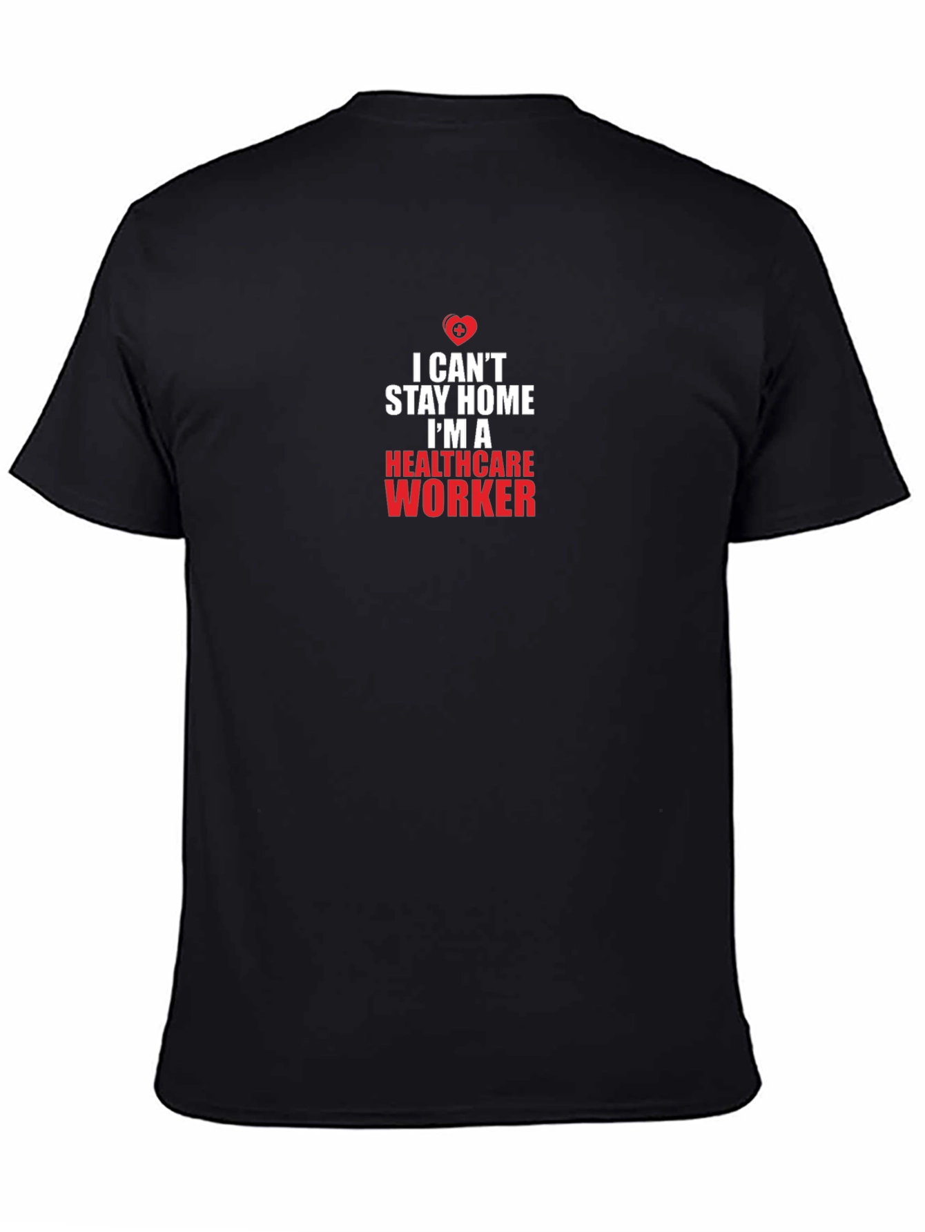 Black Healthcare Worker Graphic Tee - Essential Worker T-Shirt view 4