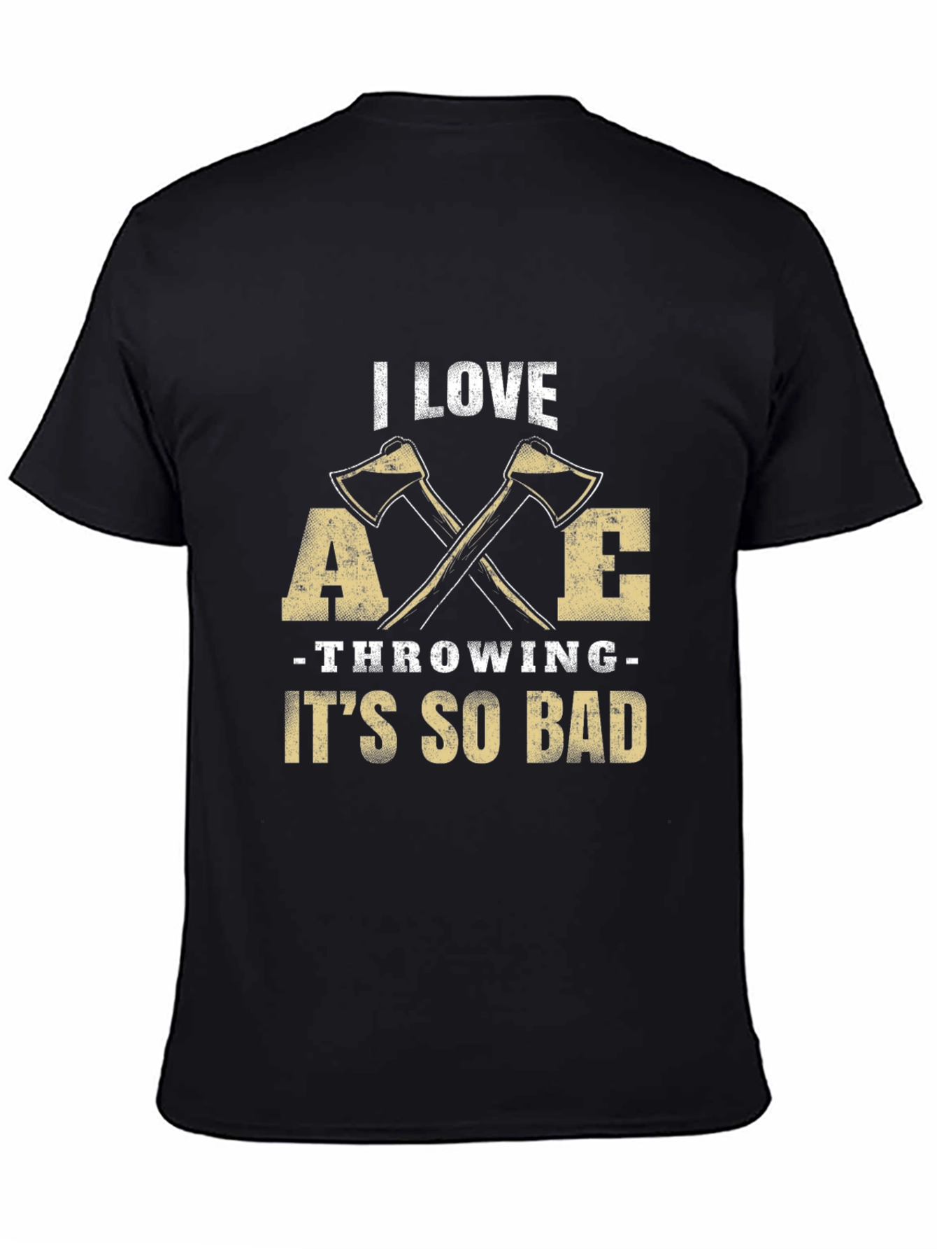 Black Axe Throwing T-Shirt - I Love Axe Throwing - Funny Gift view 4