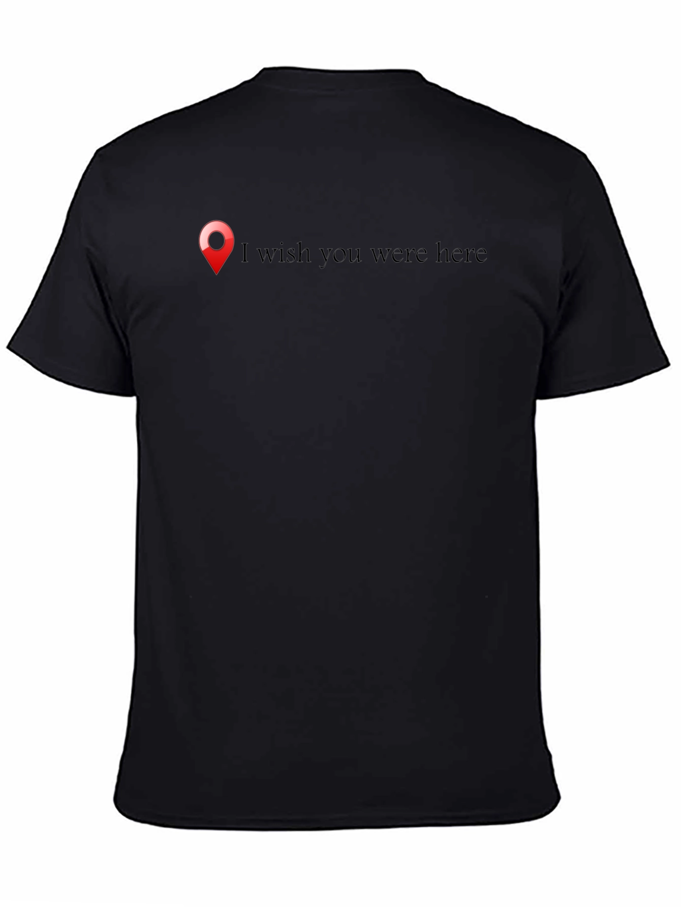 Black Wish You Were Here Black Graphic Tee view 4