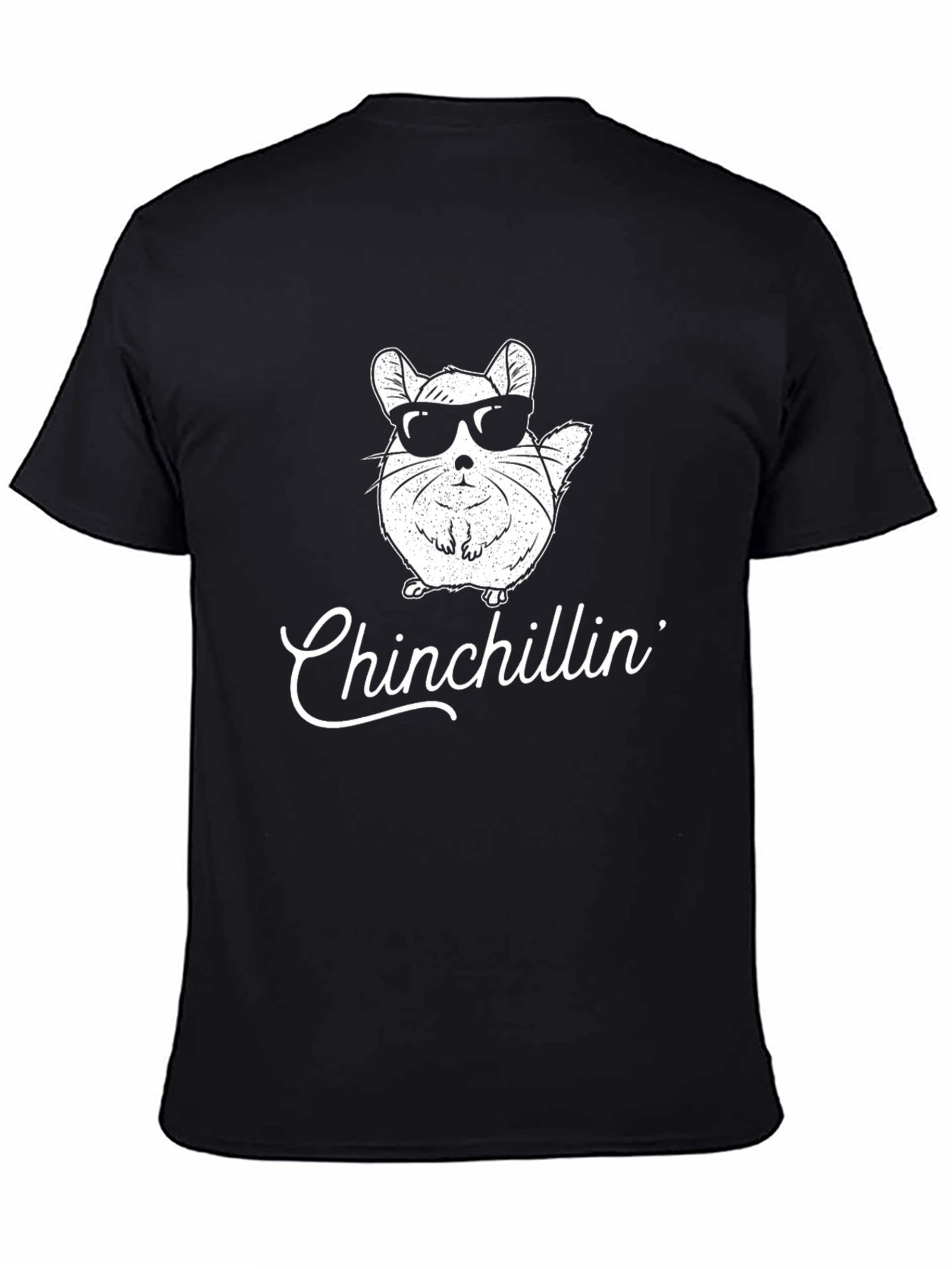 Black Chinchillin' Graphic Tee - Cool & Comfy view 4