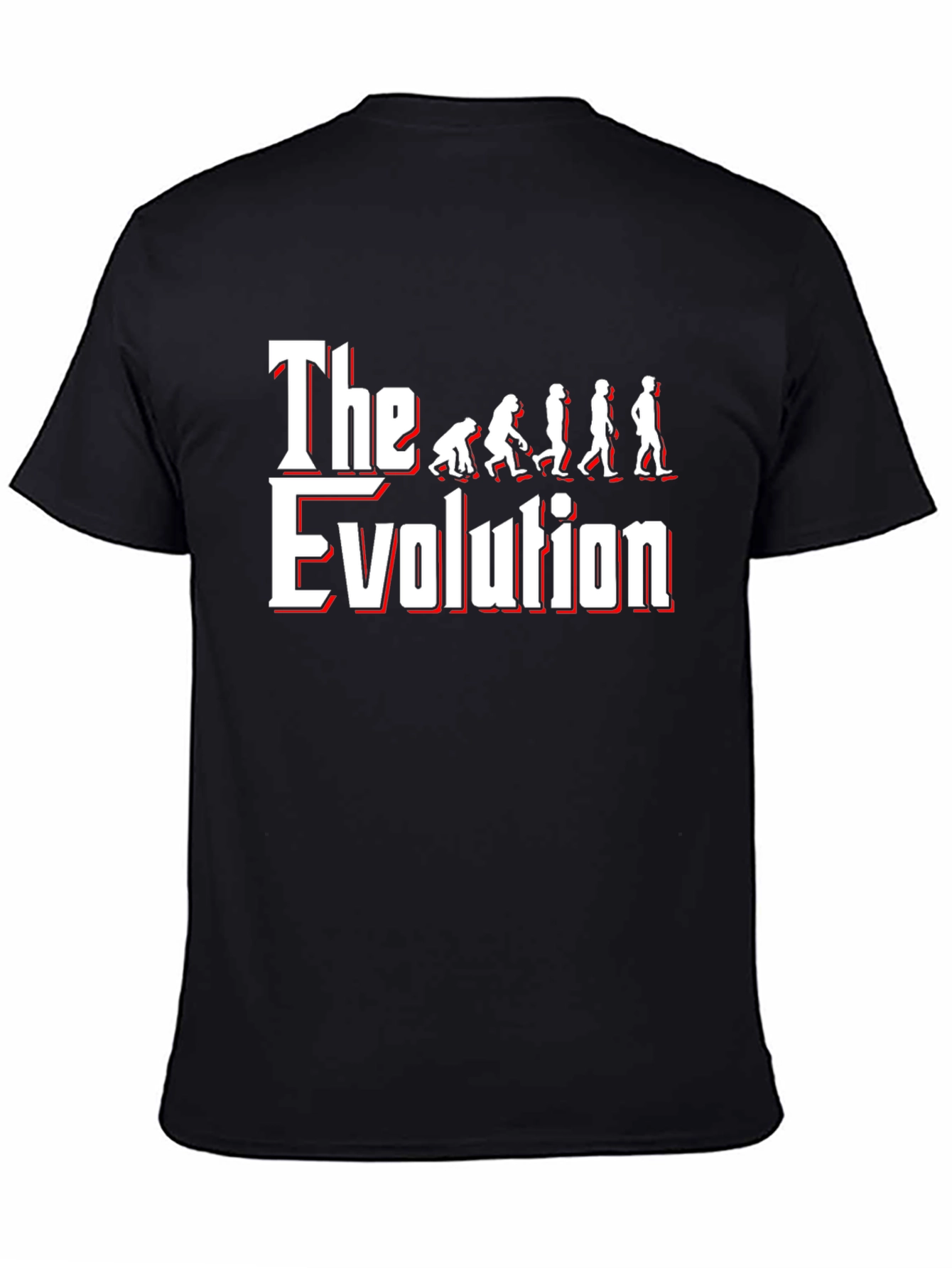 Black Evolution Graphic Tee - Funny Novelty T-Shirt view 4