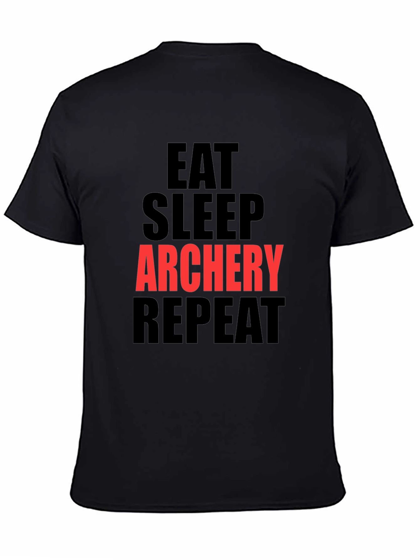 Eat Sleep Archery Repeat Black T-Shirt - 4