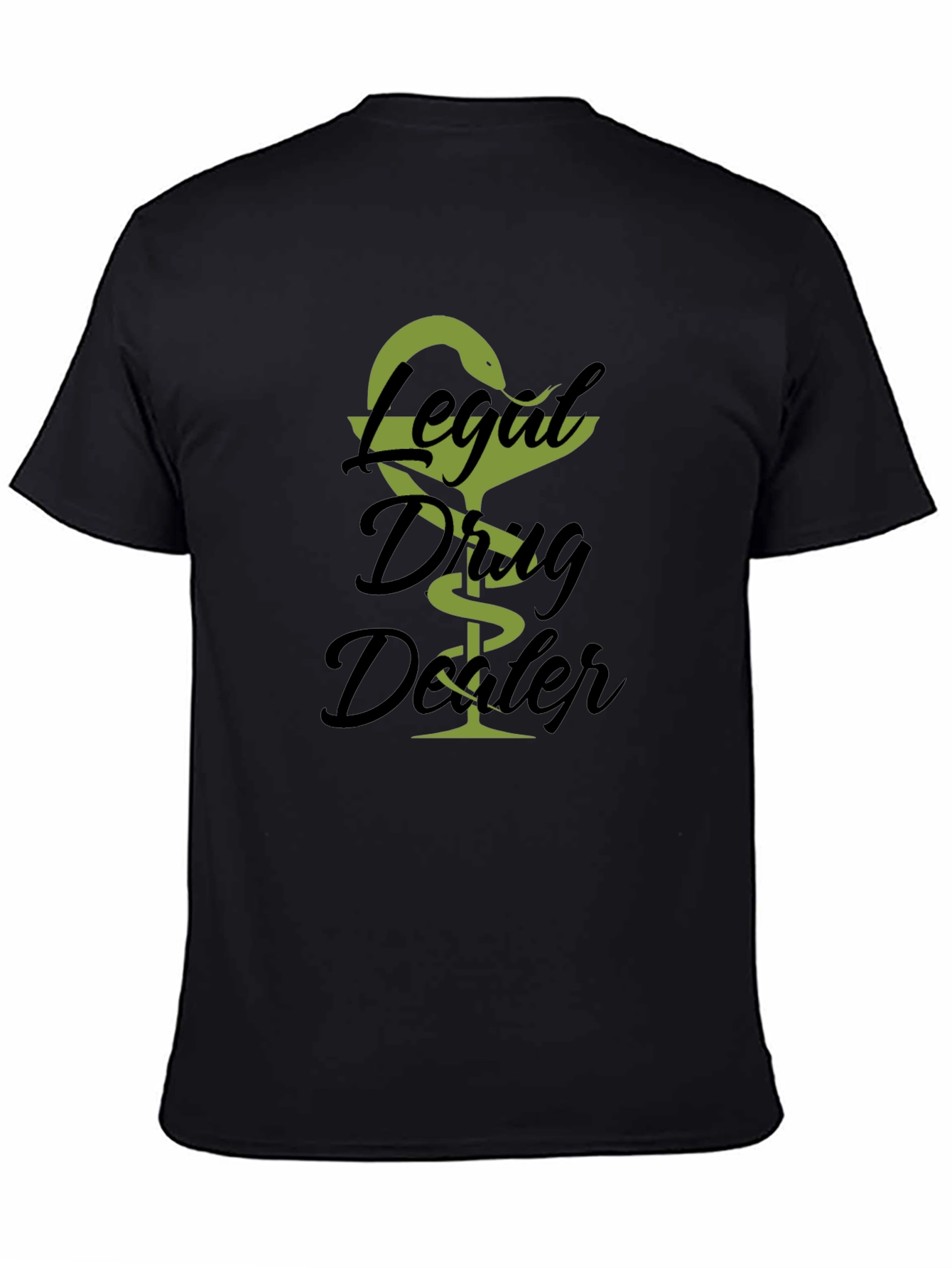 Black Legal Drug Dealer T-Shirt - Novelty Graphic Tee view 4