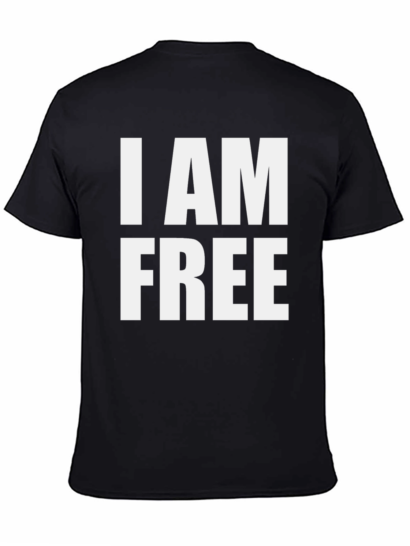 Black I AM FREE Graphic T-Shirt - Statement Tee view 4