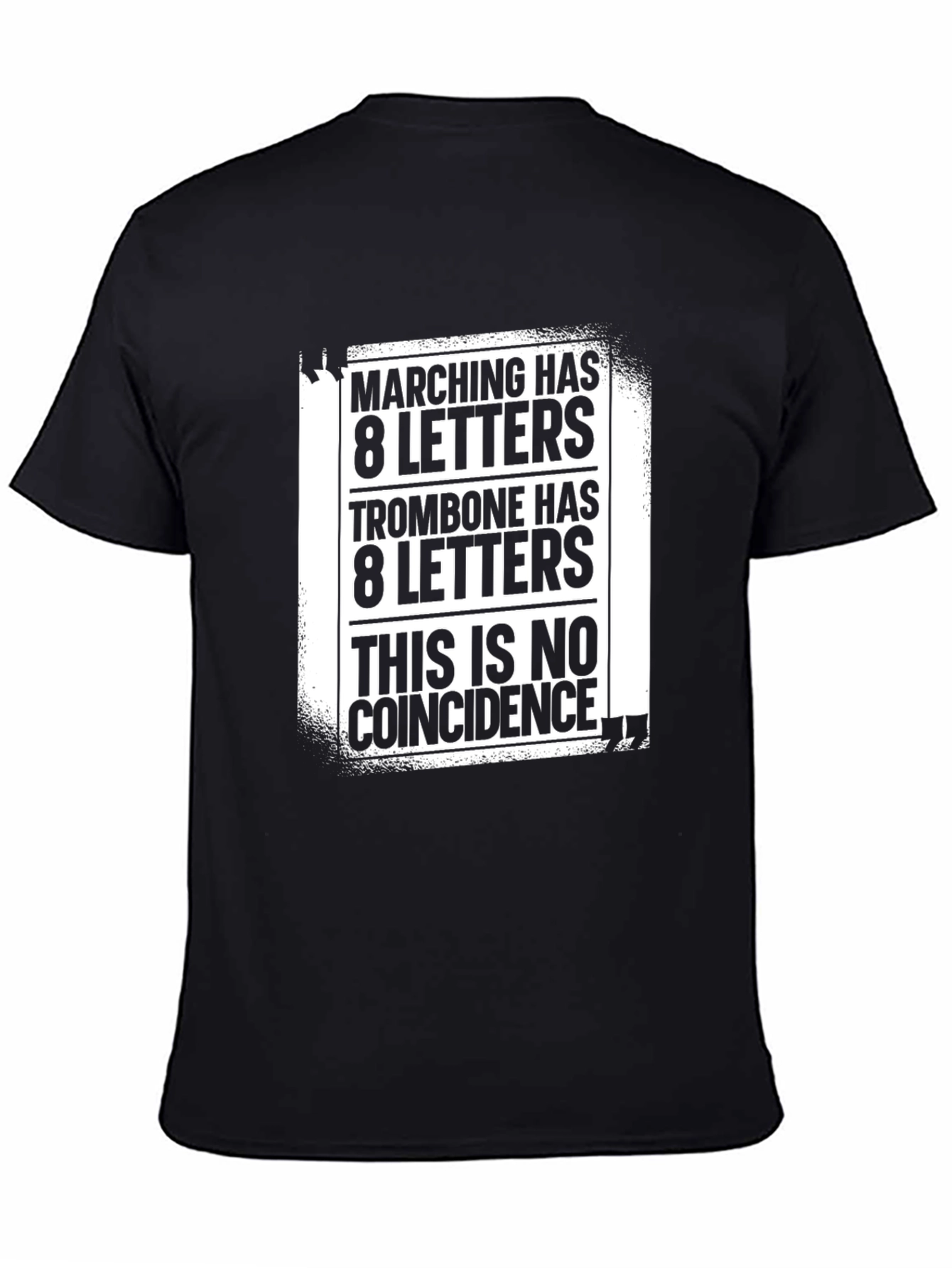 Black Marching Trombone Coincidence T-Shirt view 4