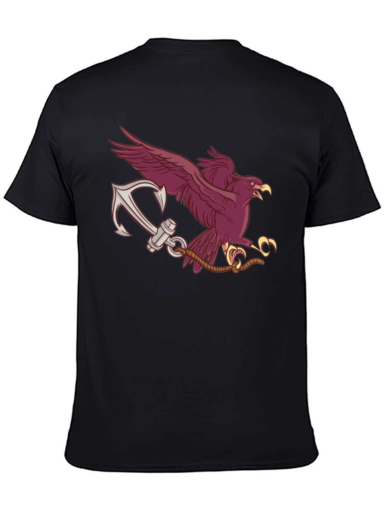Black Eagle and Anchor Graphic Tee view 4