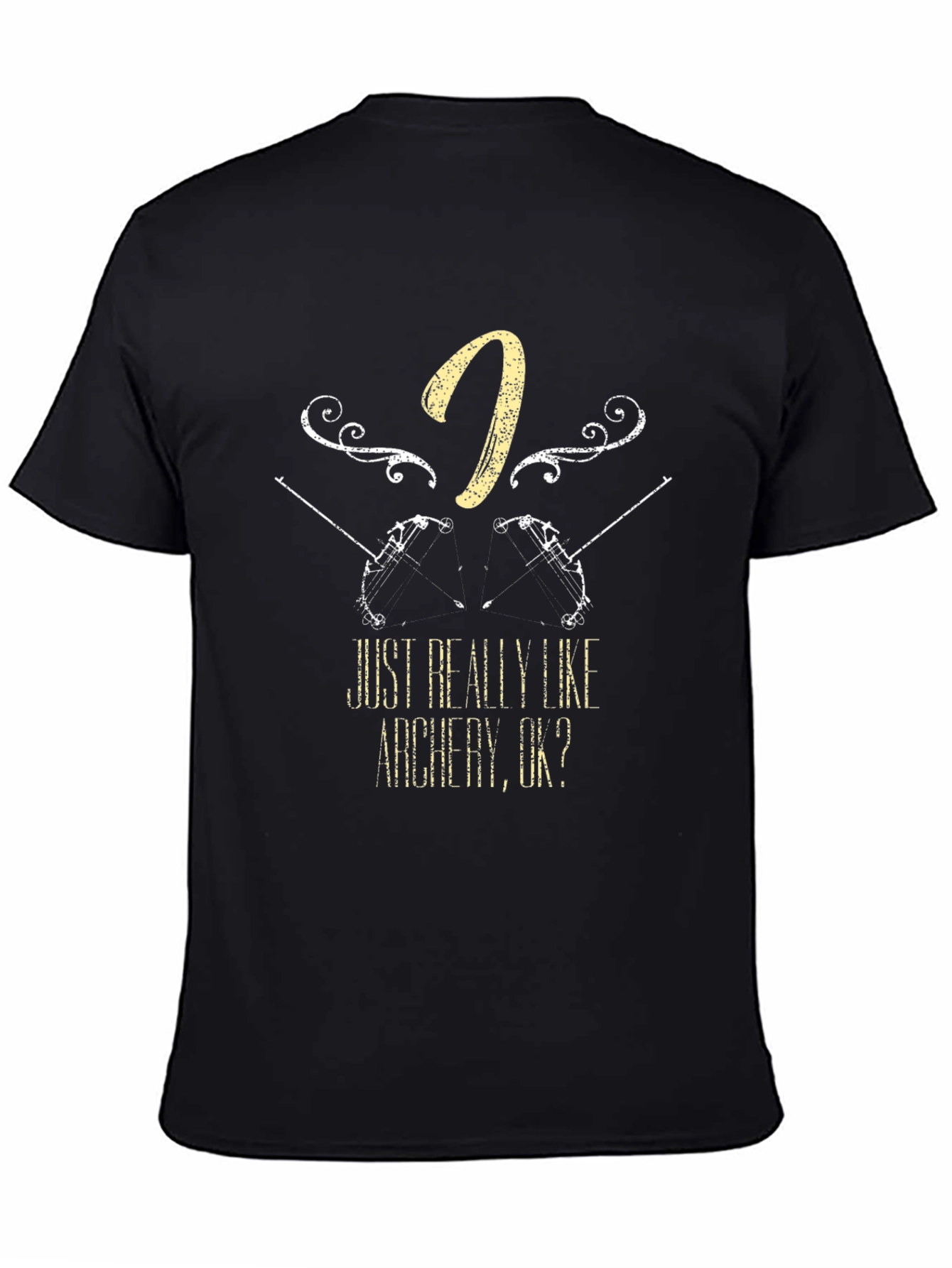 Black Archery Fan T-Shirt - 'I Just Really Like Archery, OK?' Tee view 4