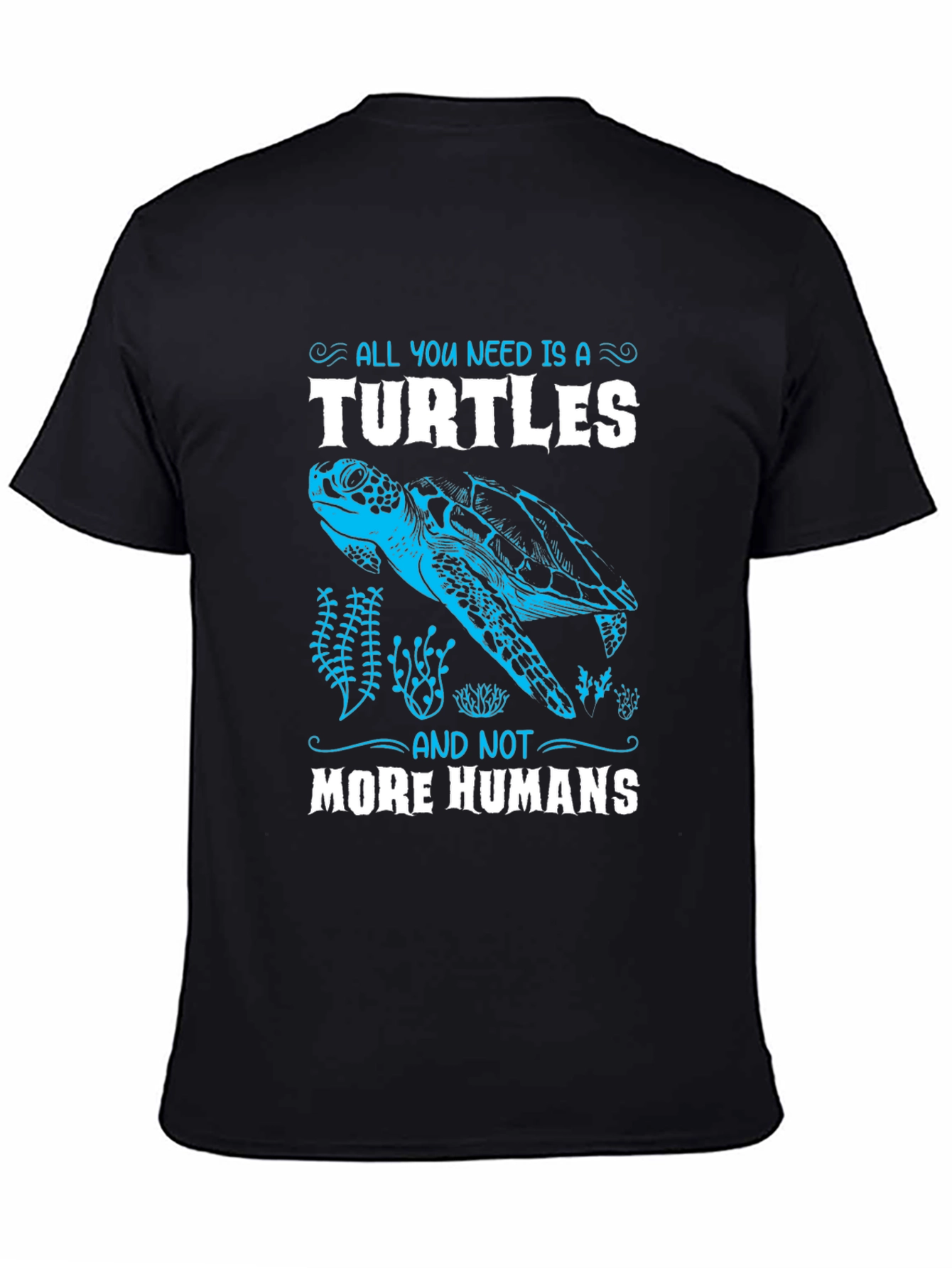 Black Turtles & No More Humans Graphic Tee view 4