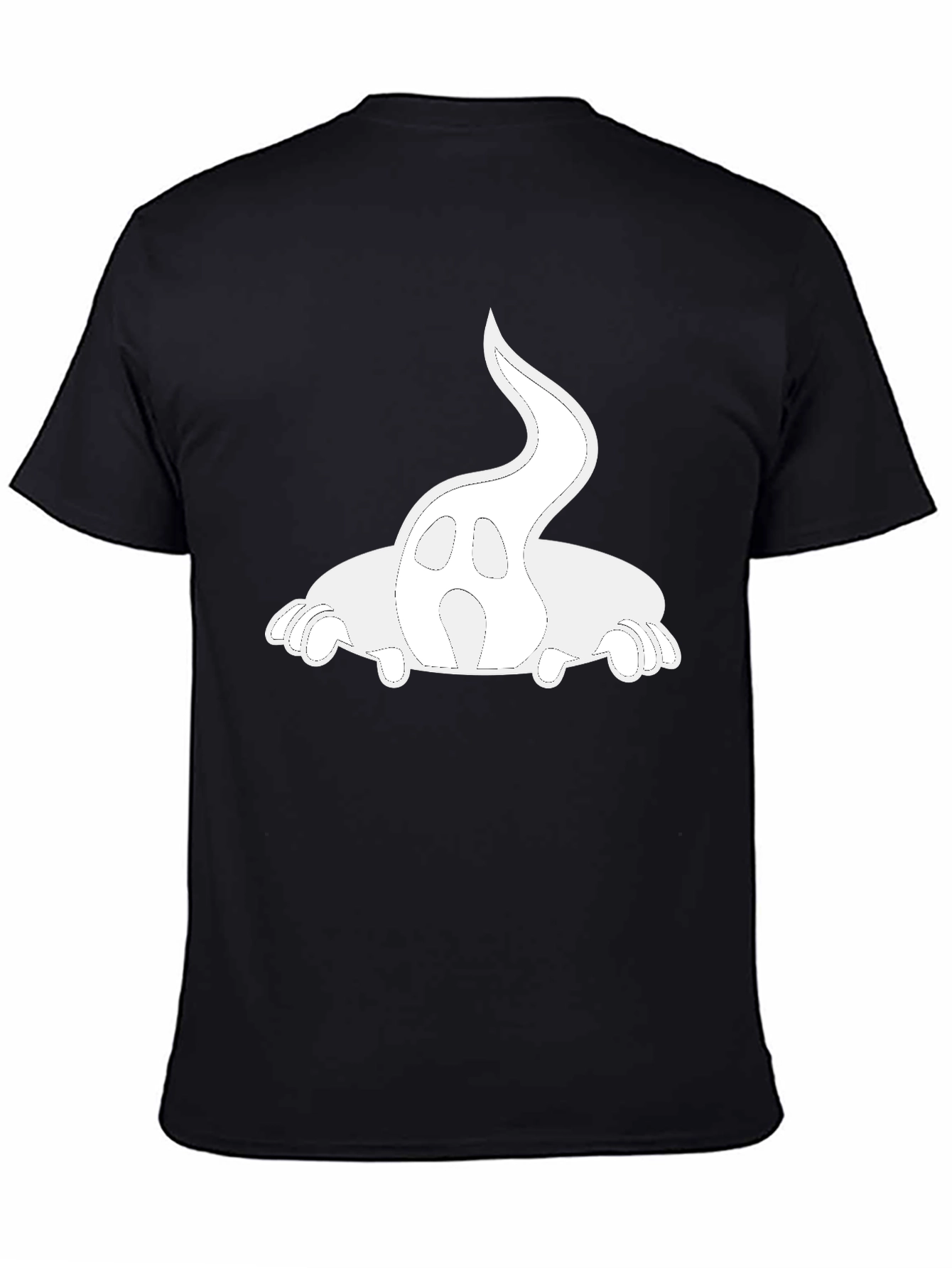 Black Ghost Graphic Print Black T-Shirt view 4