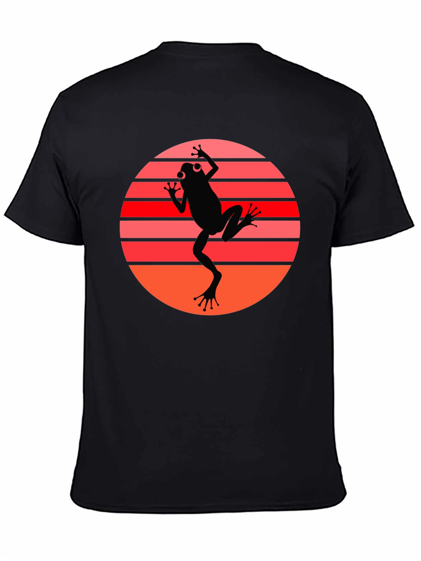Black Frog Sunset Graphic Tee - Cool Retro Style view 4