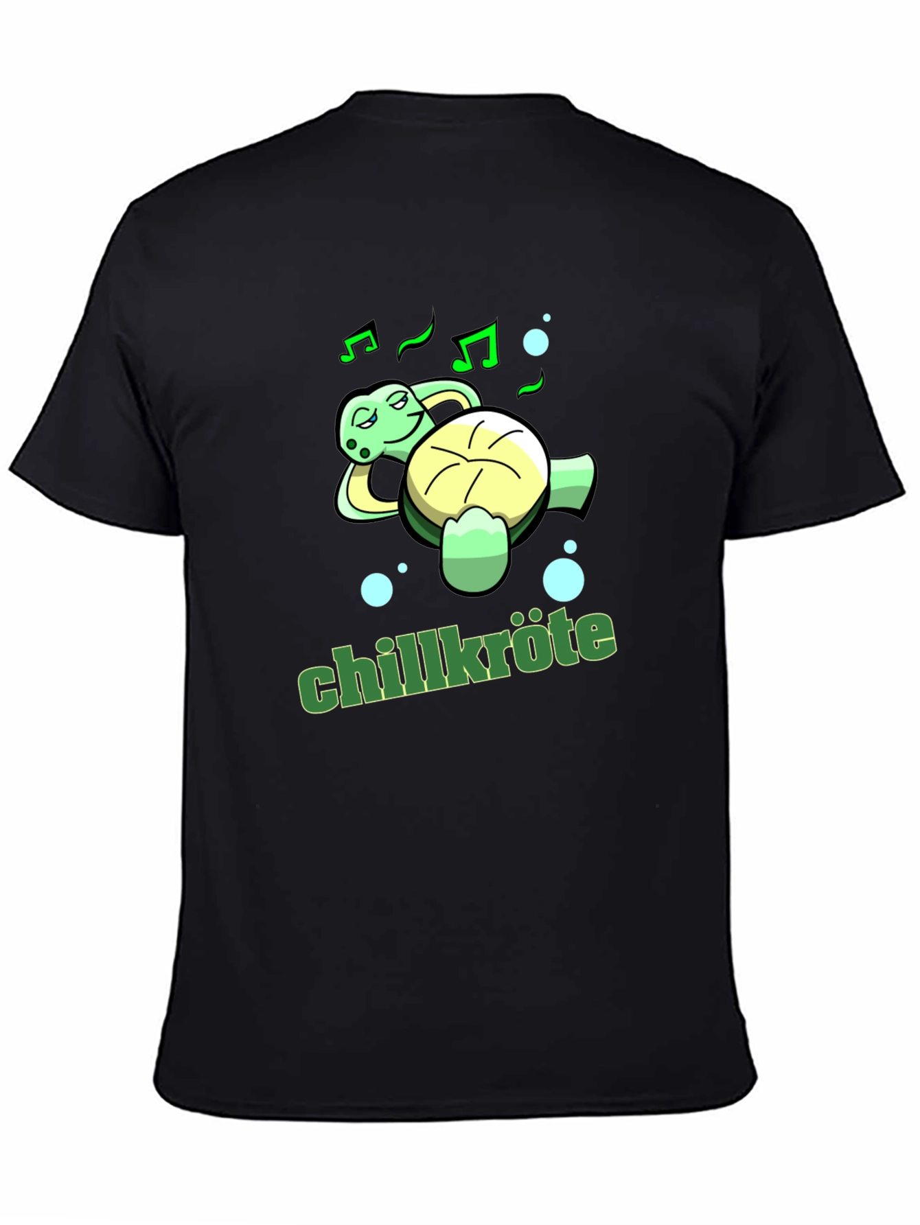 Black Chillkröte Turtle T-Shirt Relaxed Music Lover Tee view 4
