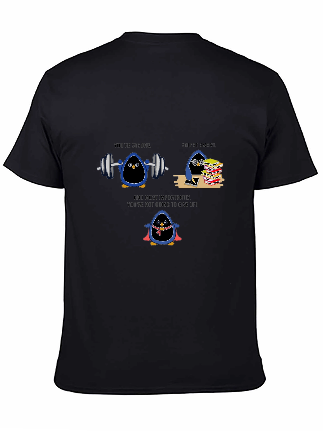Black Penguin Empowerment Graphic Tee - Strong, Smart, Resilient! view 4
