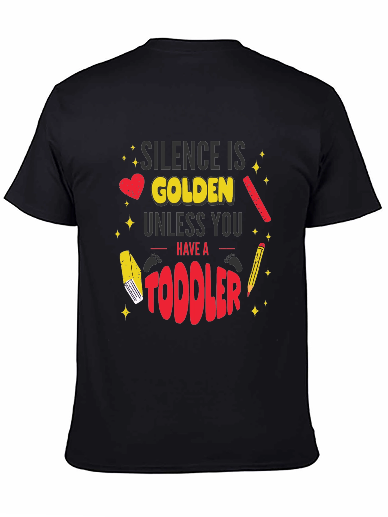 Black Silence is Golden Toddler Graphic T-Shirt view 4