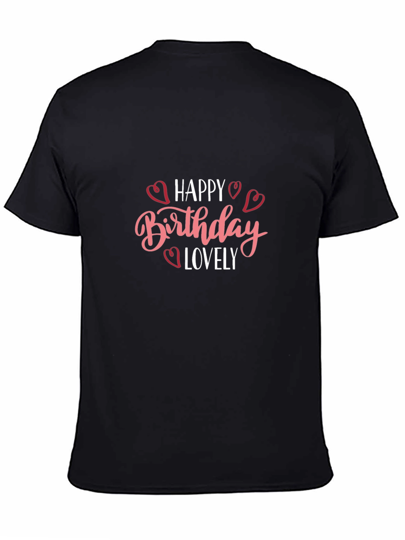 Black Happy Birthday Lovely Graphic Tee view 4