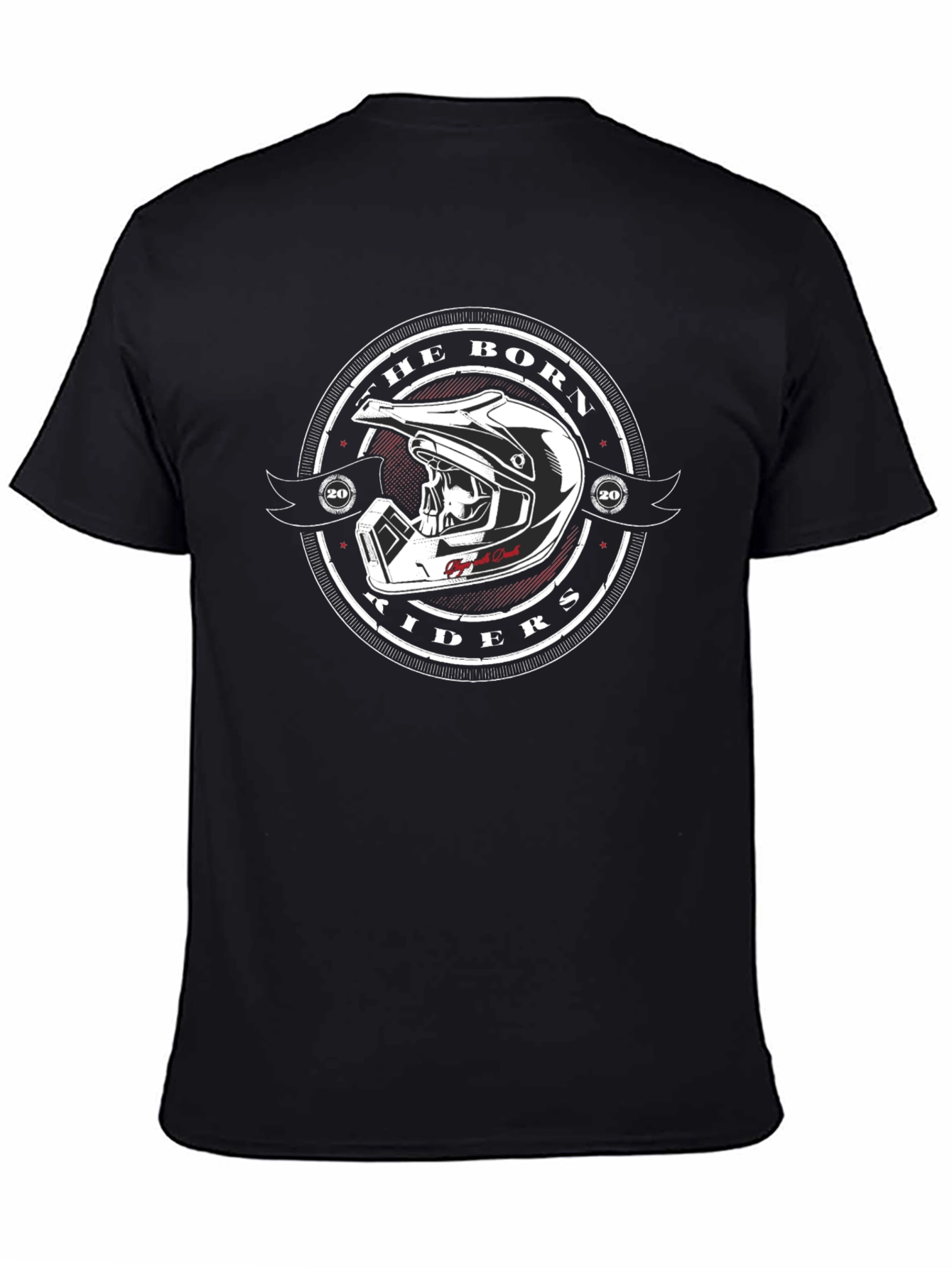 Black The Born Riders Graphic T-Shirt - Casual Black Tee view 4