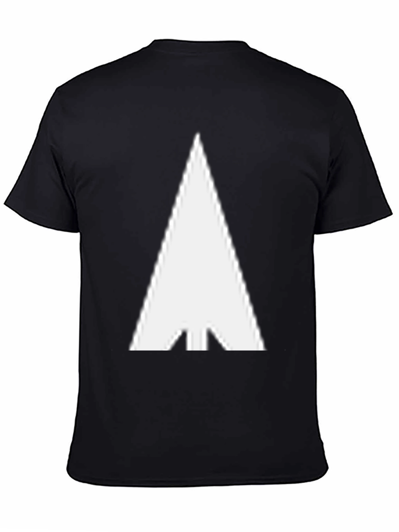 Black Modern White Arrow Graphic Tee view 4