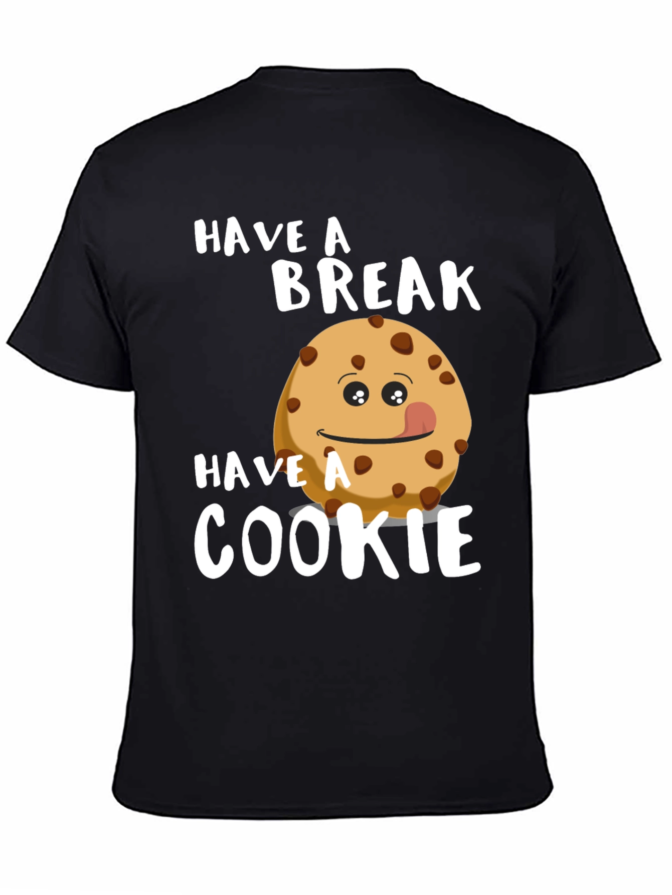Black Have a Break, Have a Cookie T-Shirt view 4